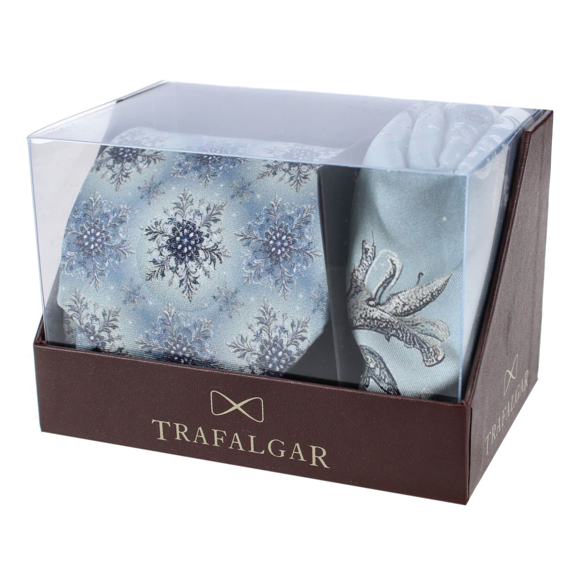 Clarence The Classy Snowflake Silk Holiday Bundle - Blue