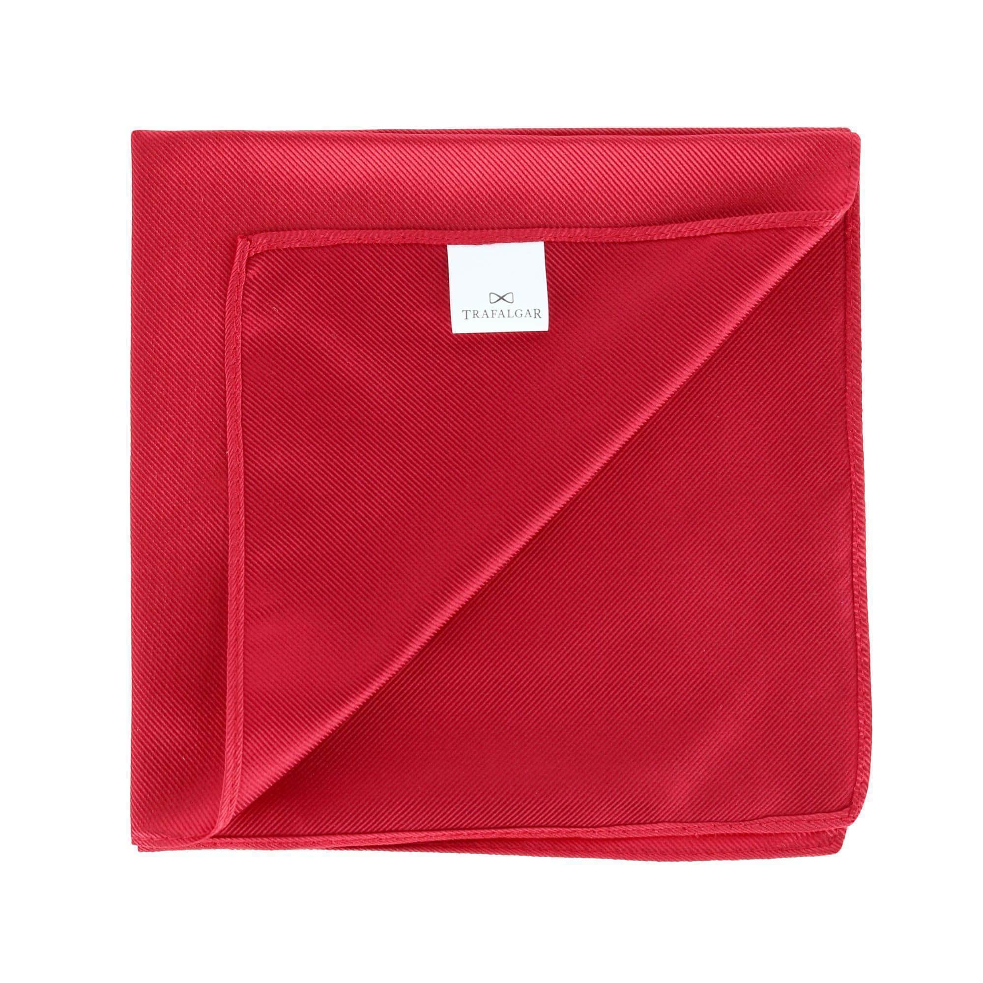 Stars & Stripes Silk Tie & Gatsby Pocket Square Bundle - Silver with Red