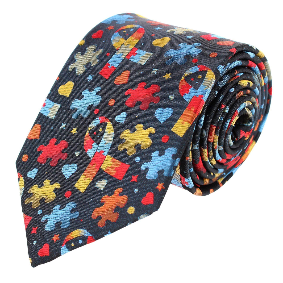 Autism Visibility Novelty Silk Necktie