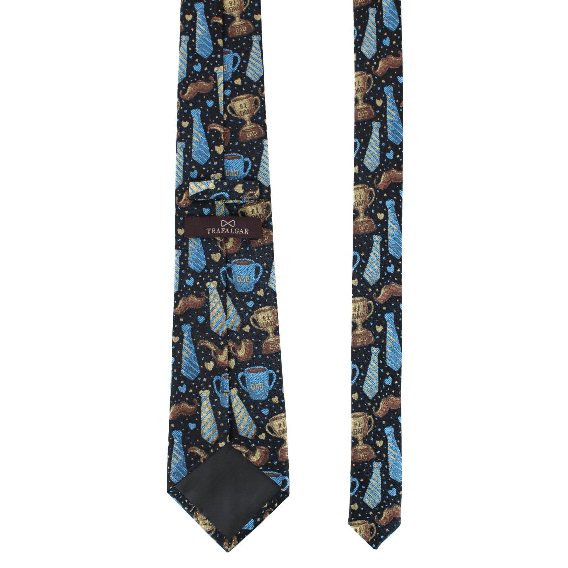 Dad Appreciation Silk Novelty Necktie - Navy Blue