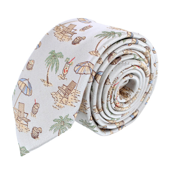 Beach Get A Way Silk Novelty Necktie