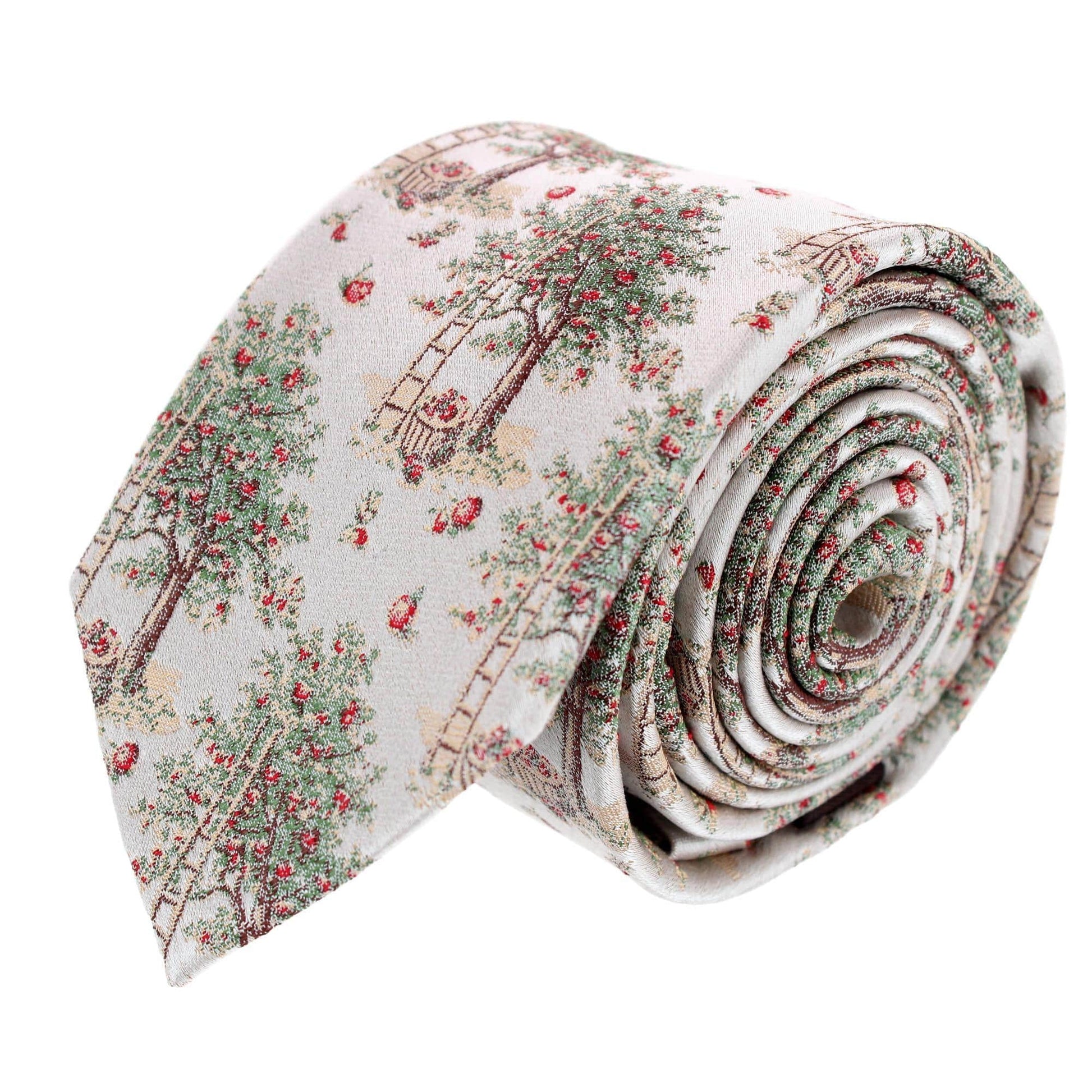Fall Apple Orchard Silk Novelty Necktie