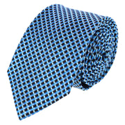 Jazzy Blues Checked Business Silk Necktie