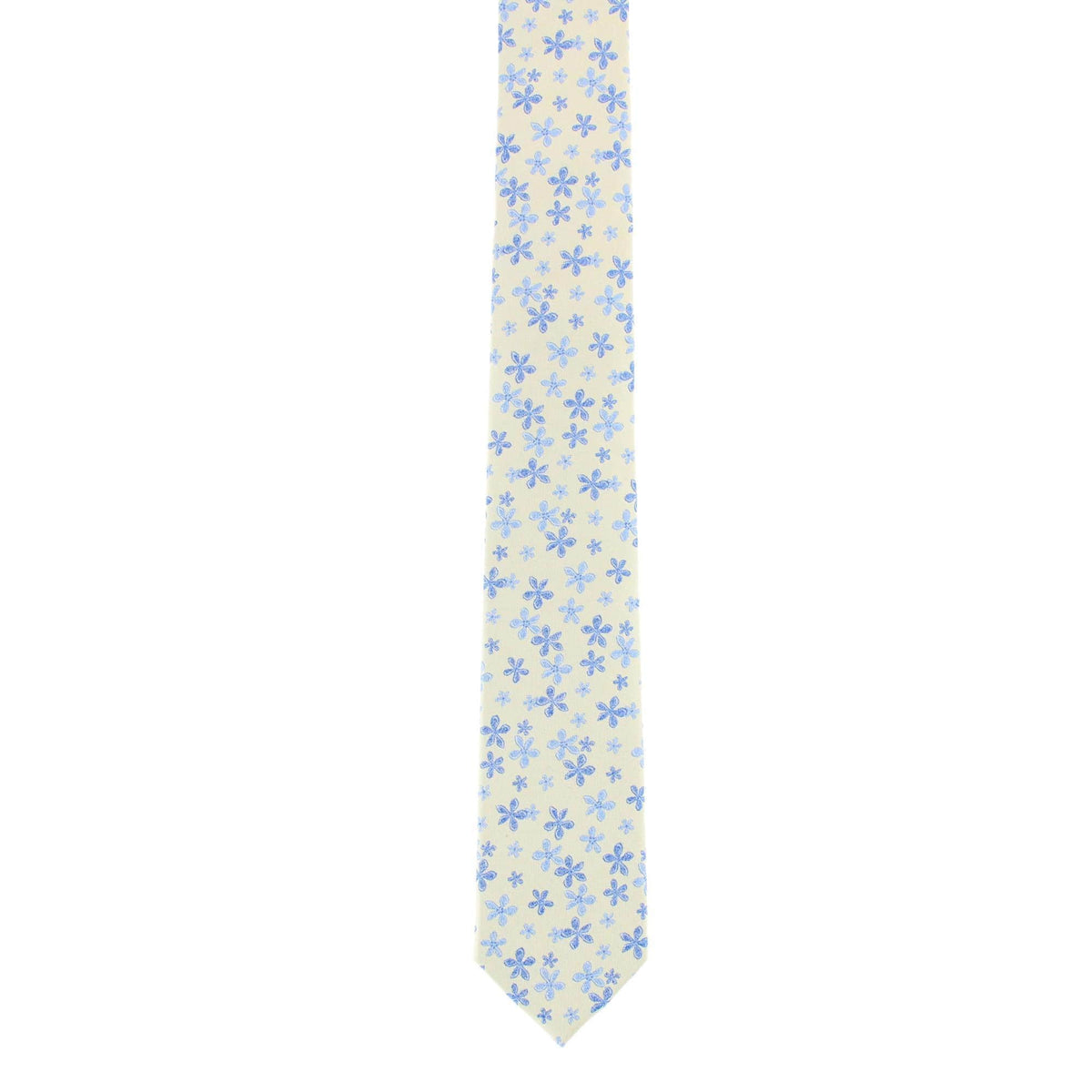 Boy's Weldon Floral Silk Novelty Necktie - Yellow