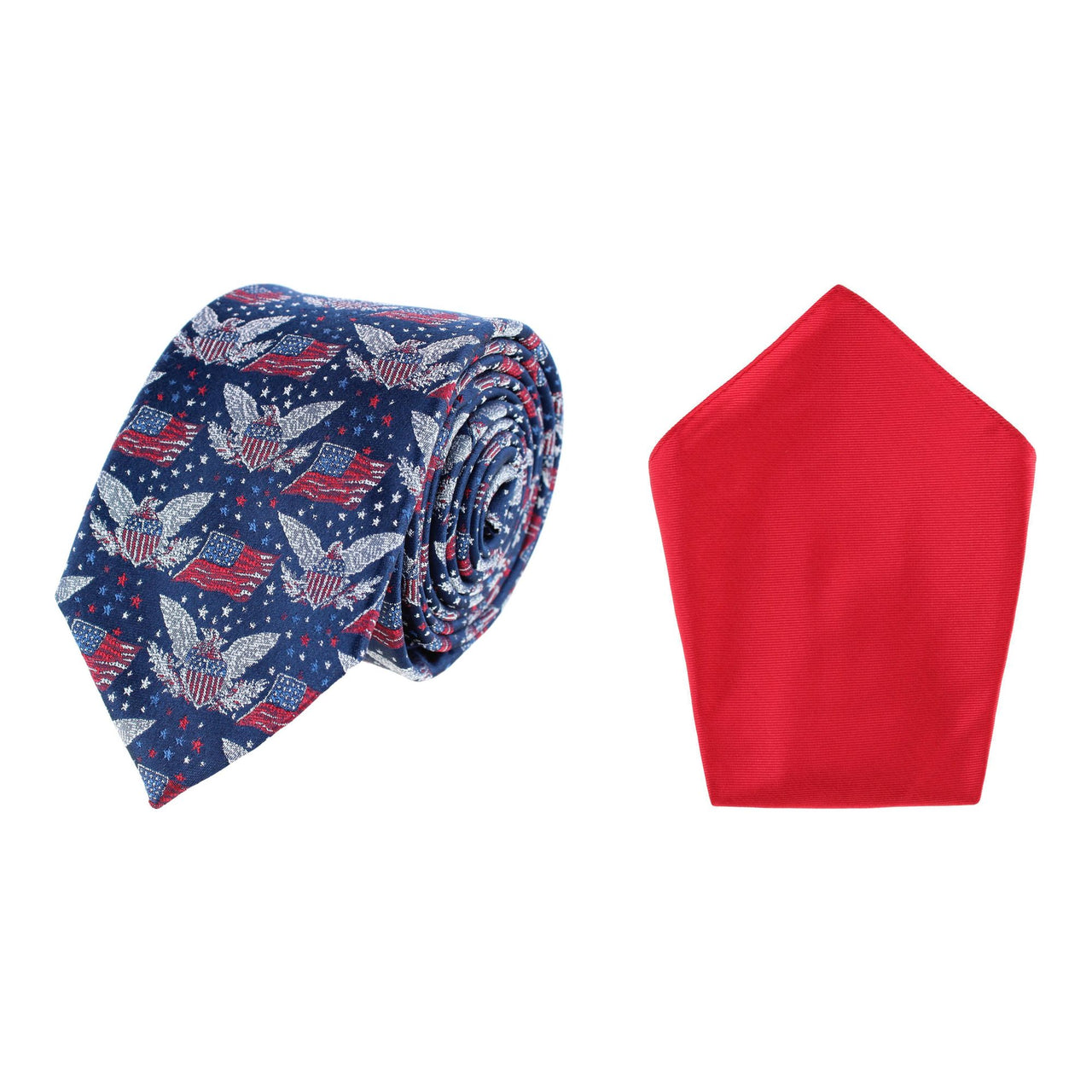 Patriotic Silk Tie & Pocket Square Bundle