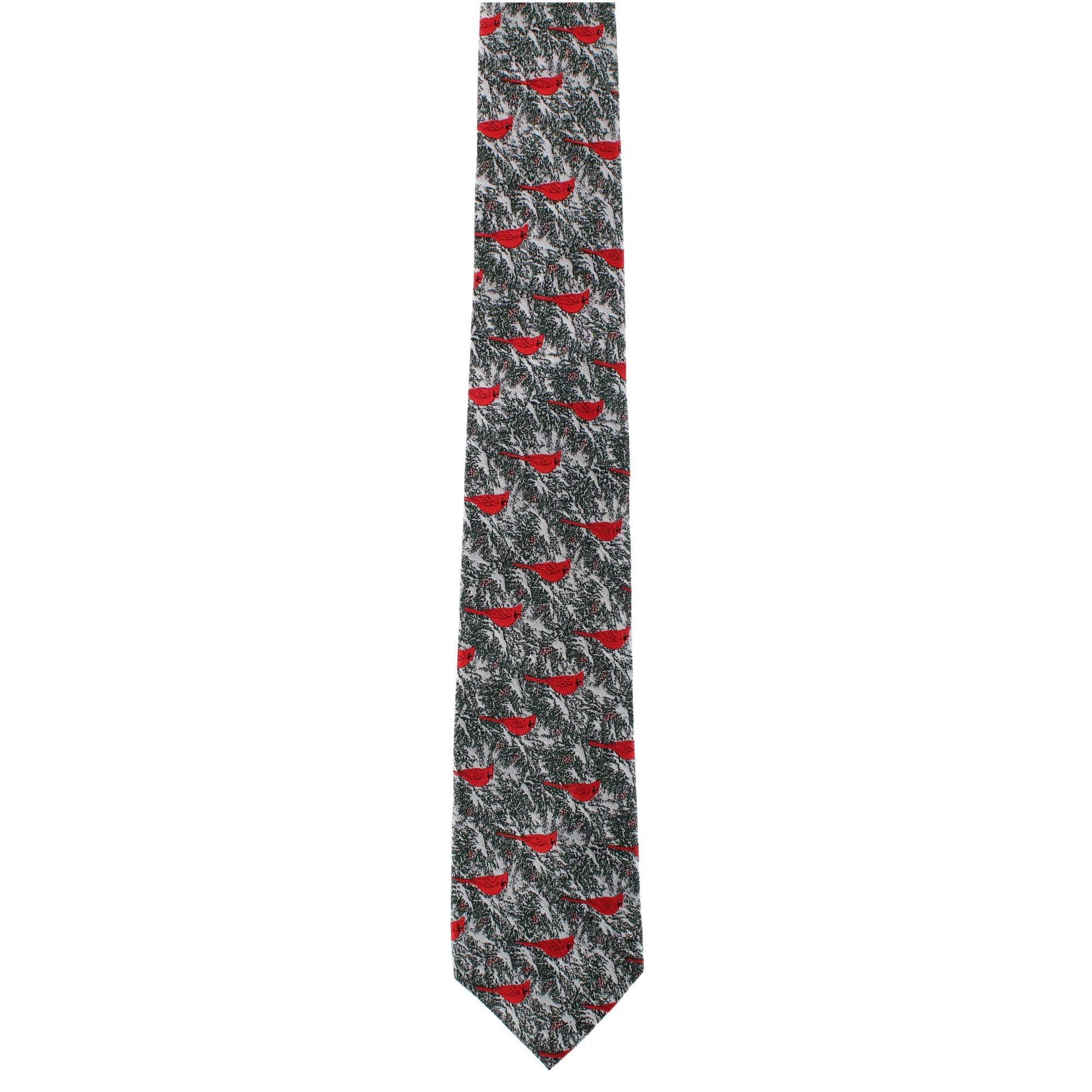 The Snowy Virginia Nightingale Silk Novelty Necktie - Multiple