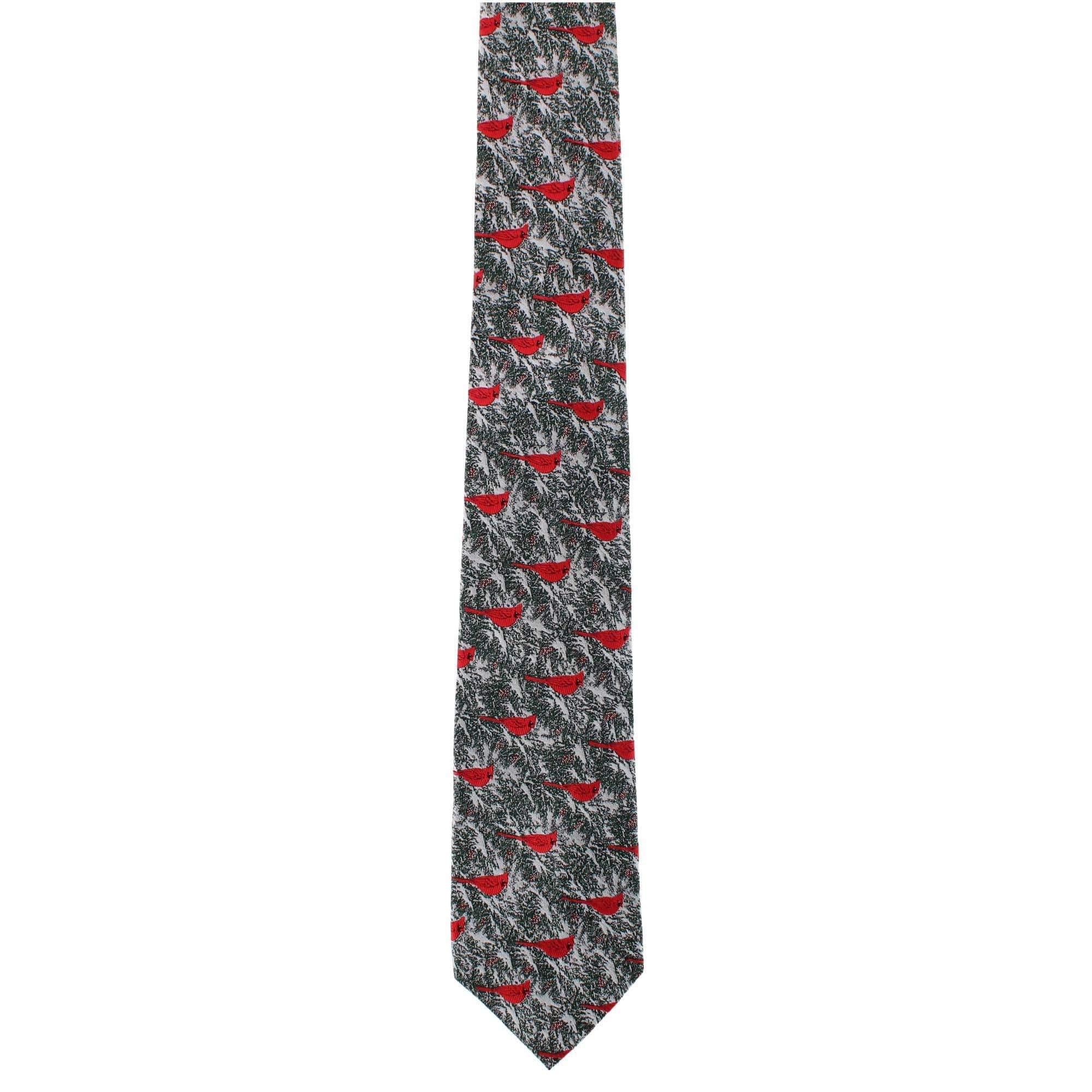 The Snowy Virginia Nightingale Silk Novelty Necktie - Multiple