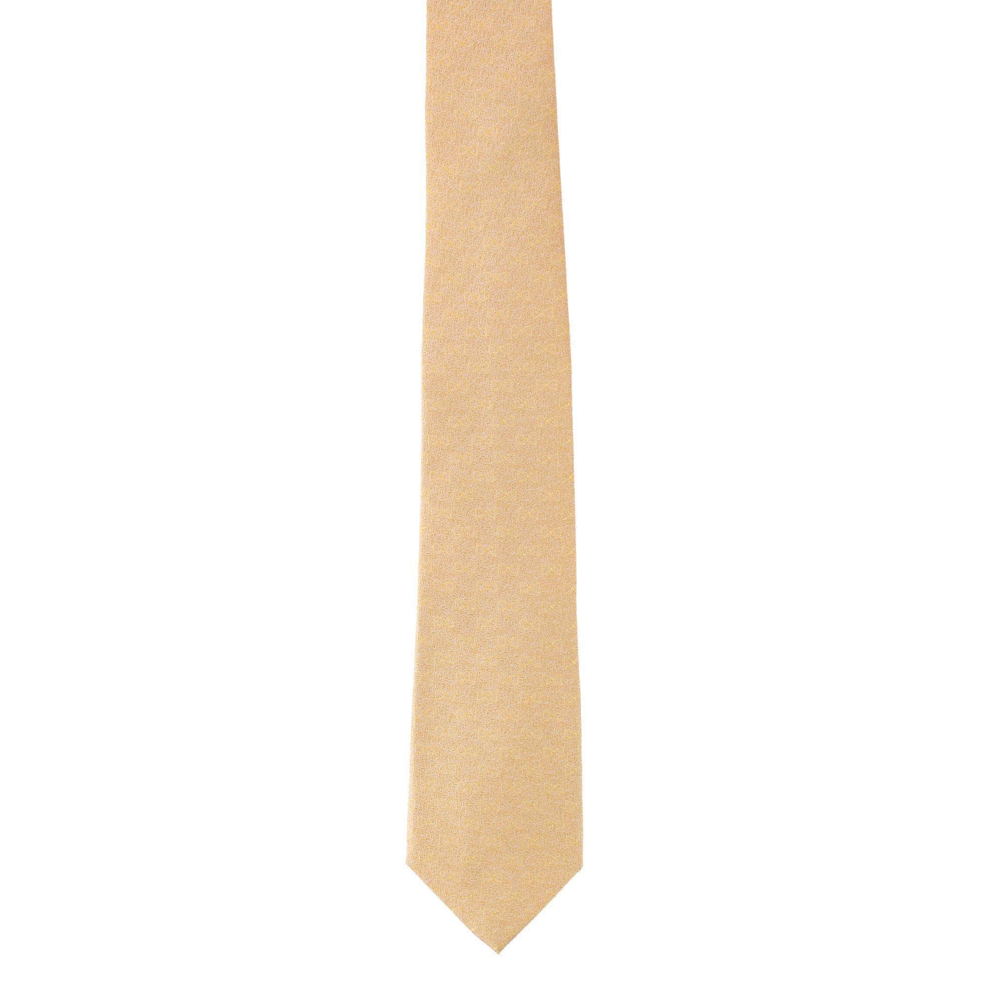 Trafalgar Signature Logo Silk Novelty Necktie - Gold