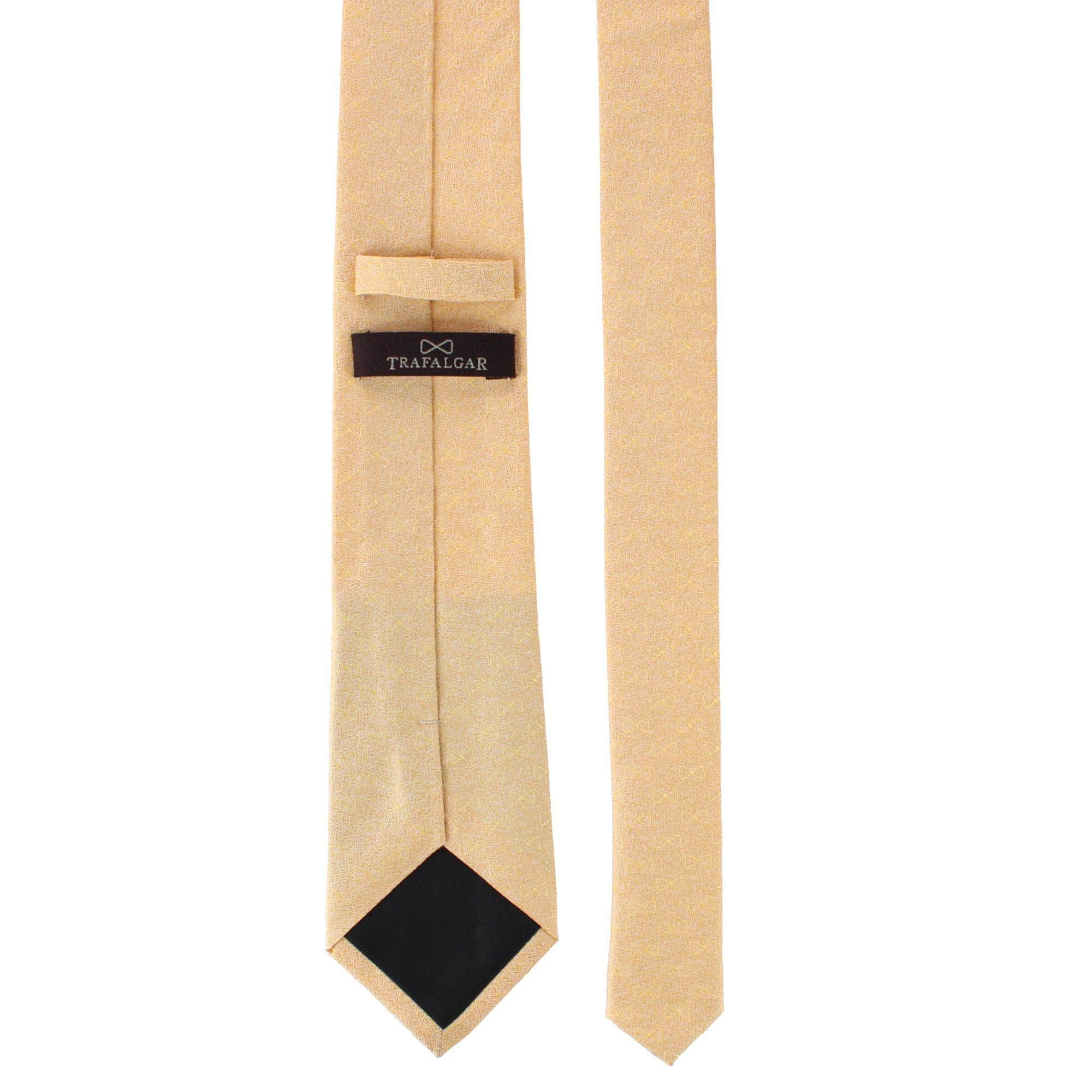 Trafalgar Signature Logo Silk Novelty Necktie - Gold