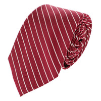 Burgundy with Cream Stripe