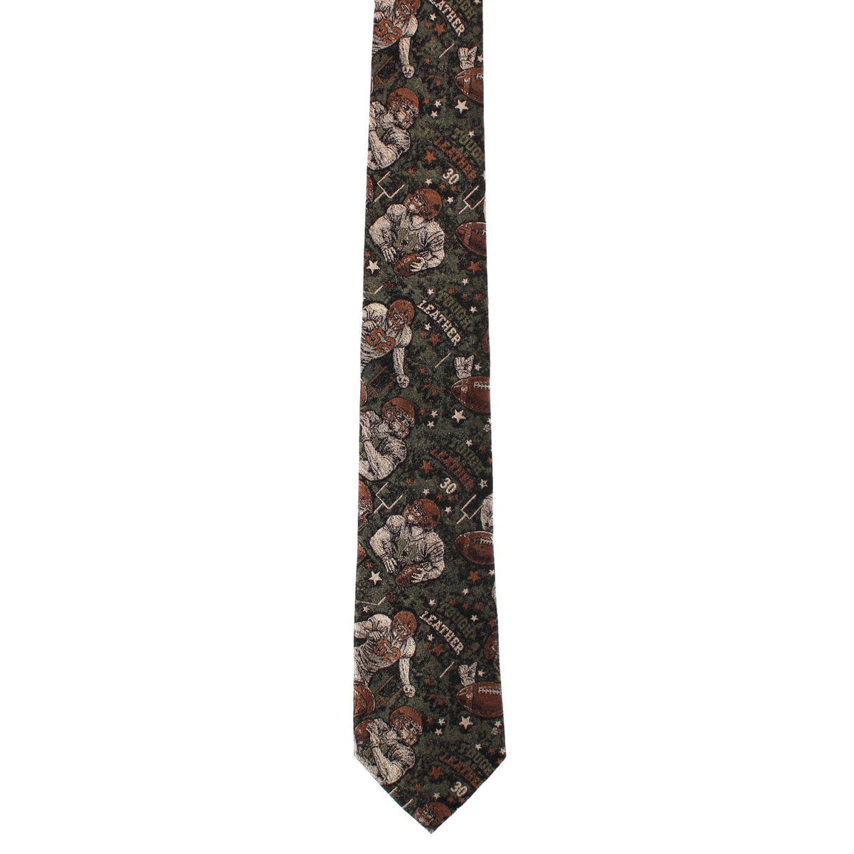 Tough As Leather Football Silk Novelty Necktie - Multiple