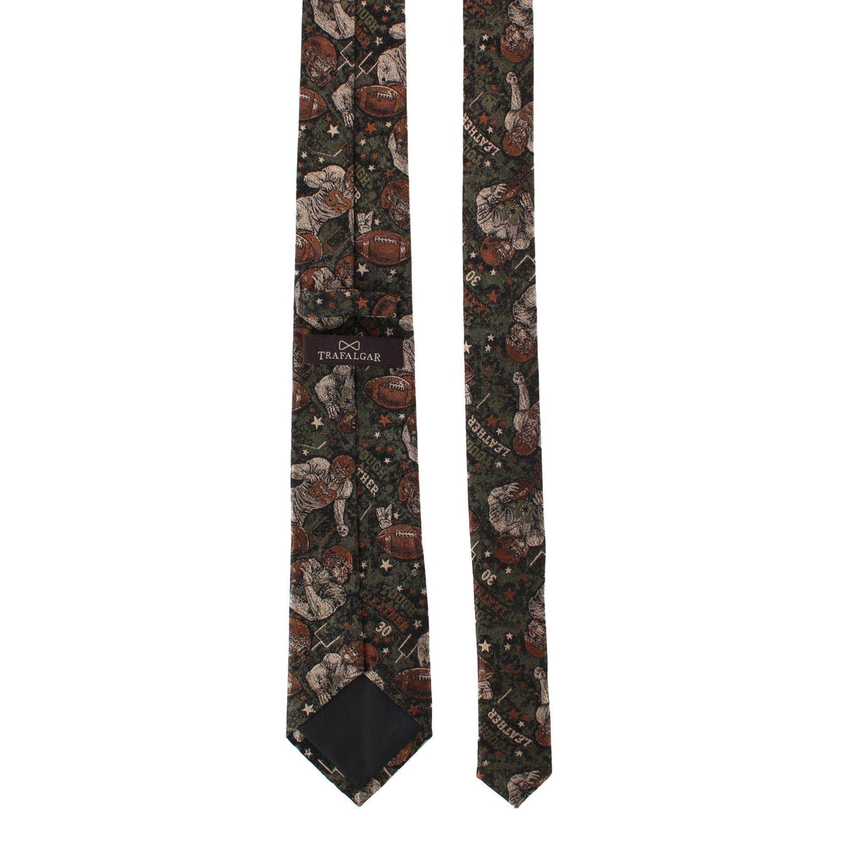 Tough As Leather Football Silk Novelty Necktie - Multiple
