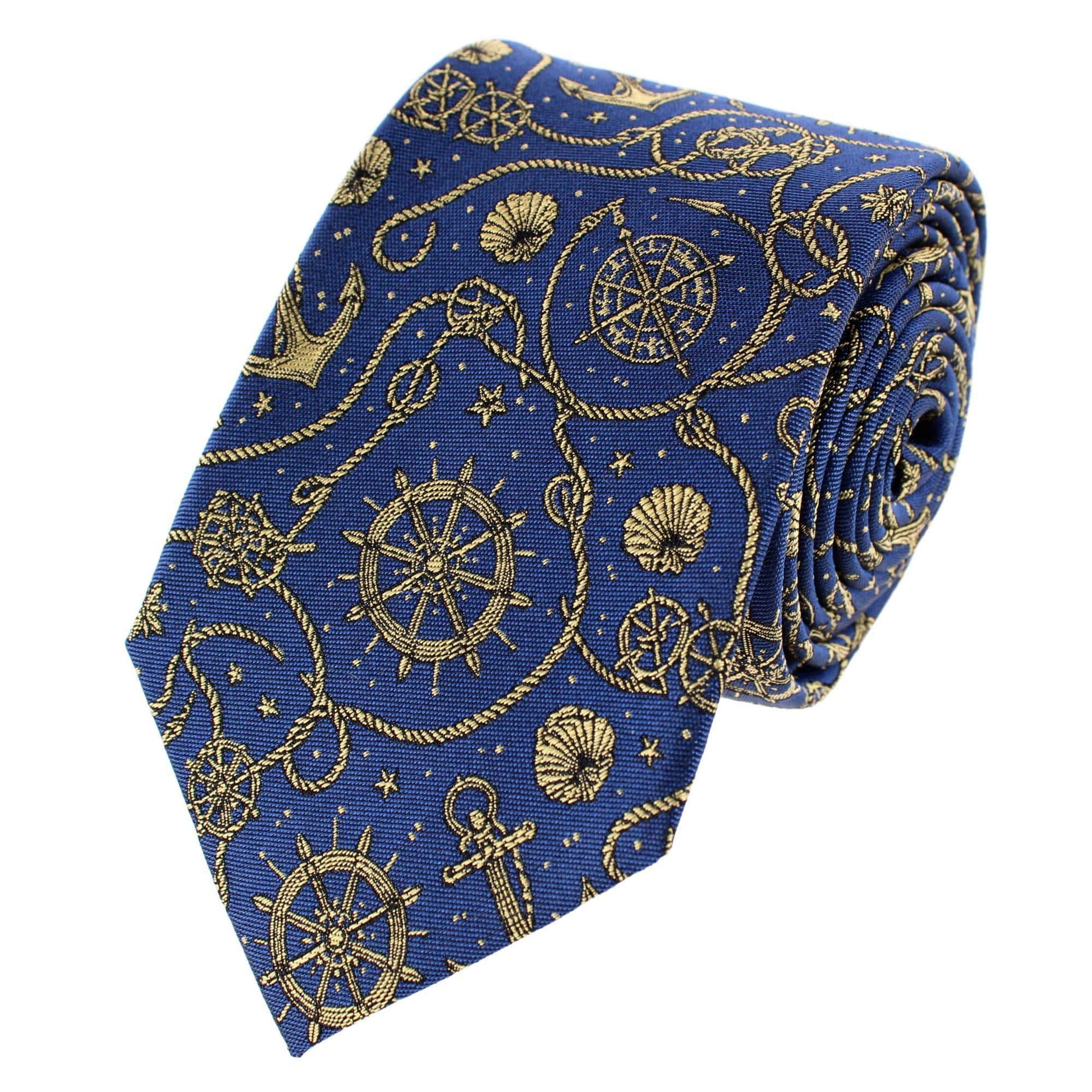 Nautical Wonders Silk Novelty Necktie - Navy