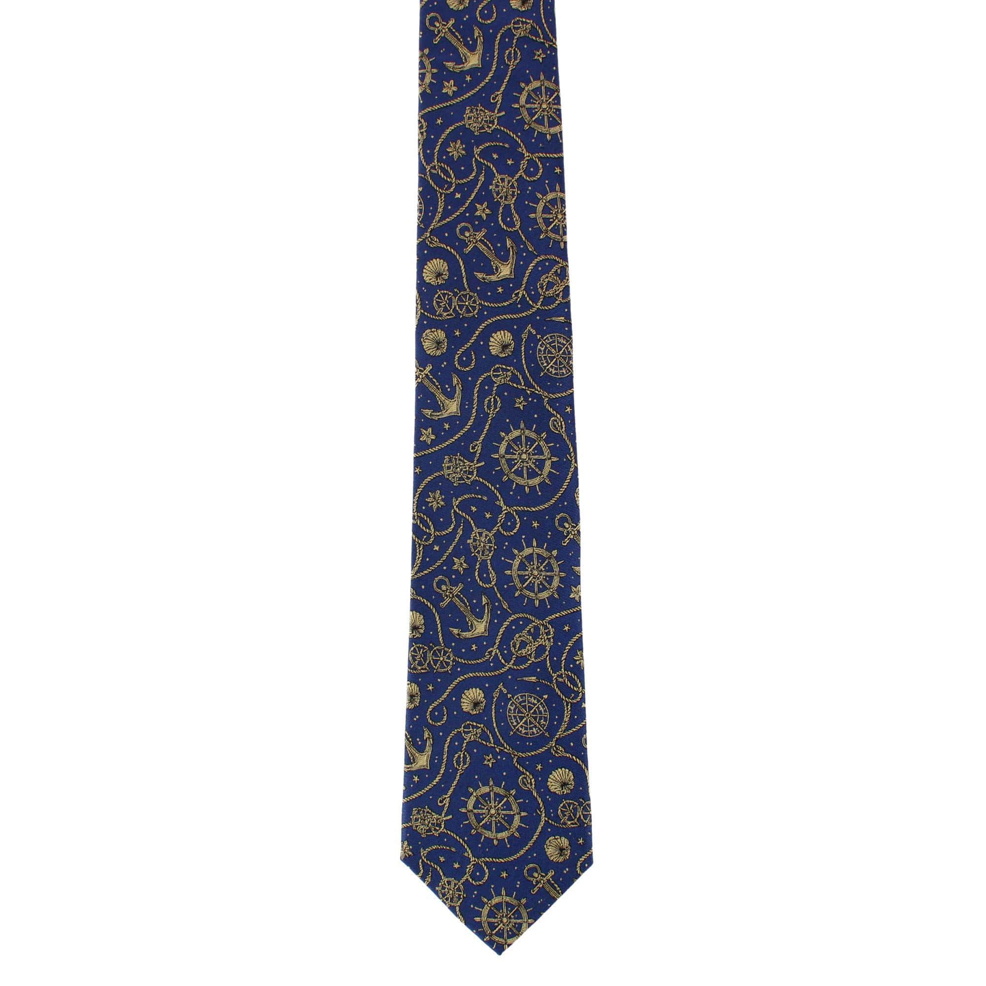 Nautical Wonders Silk Novelty Necktie - Navy