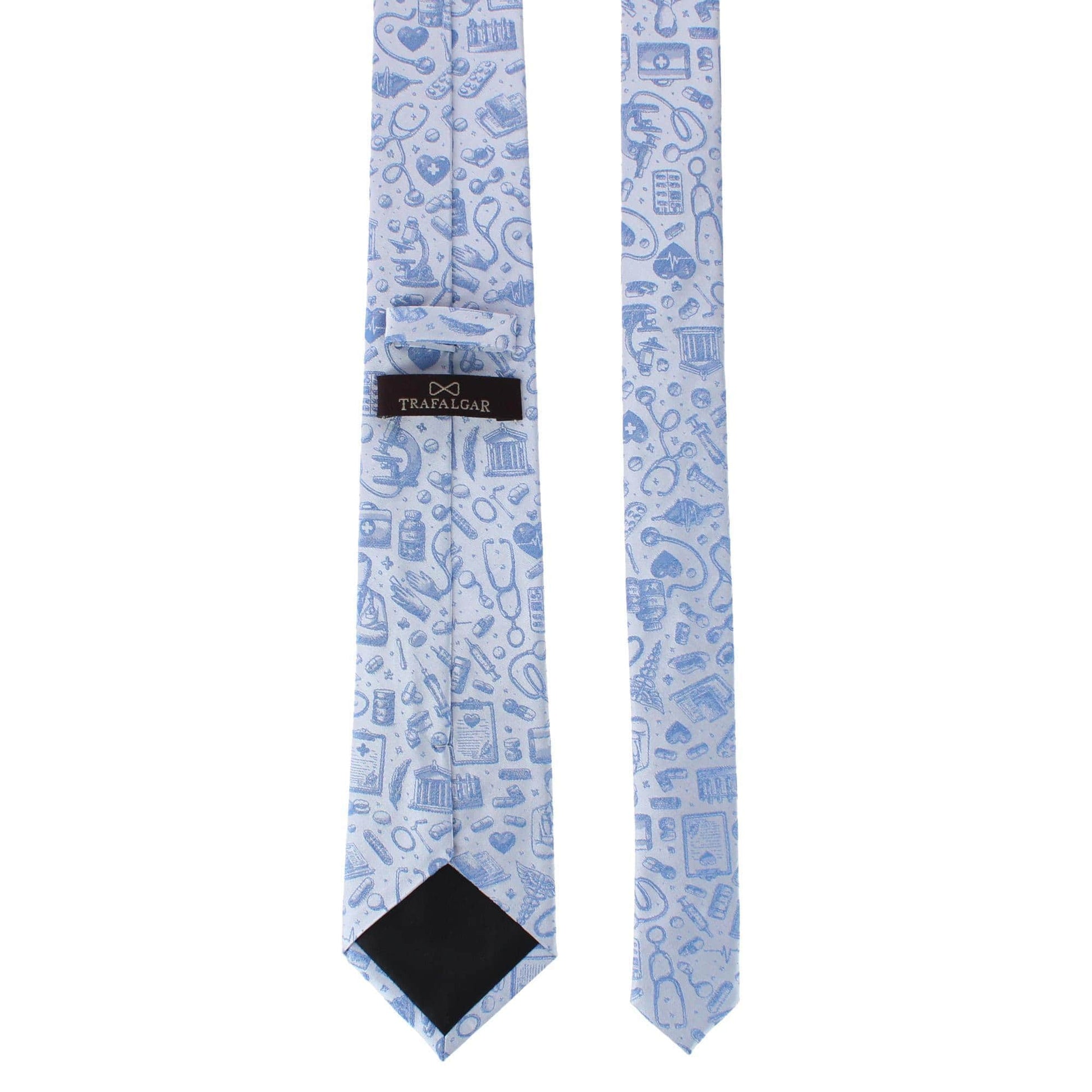 Medical Alert Silk Novelty Necktie - Light Blue