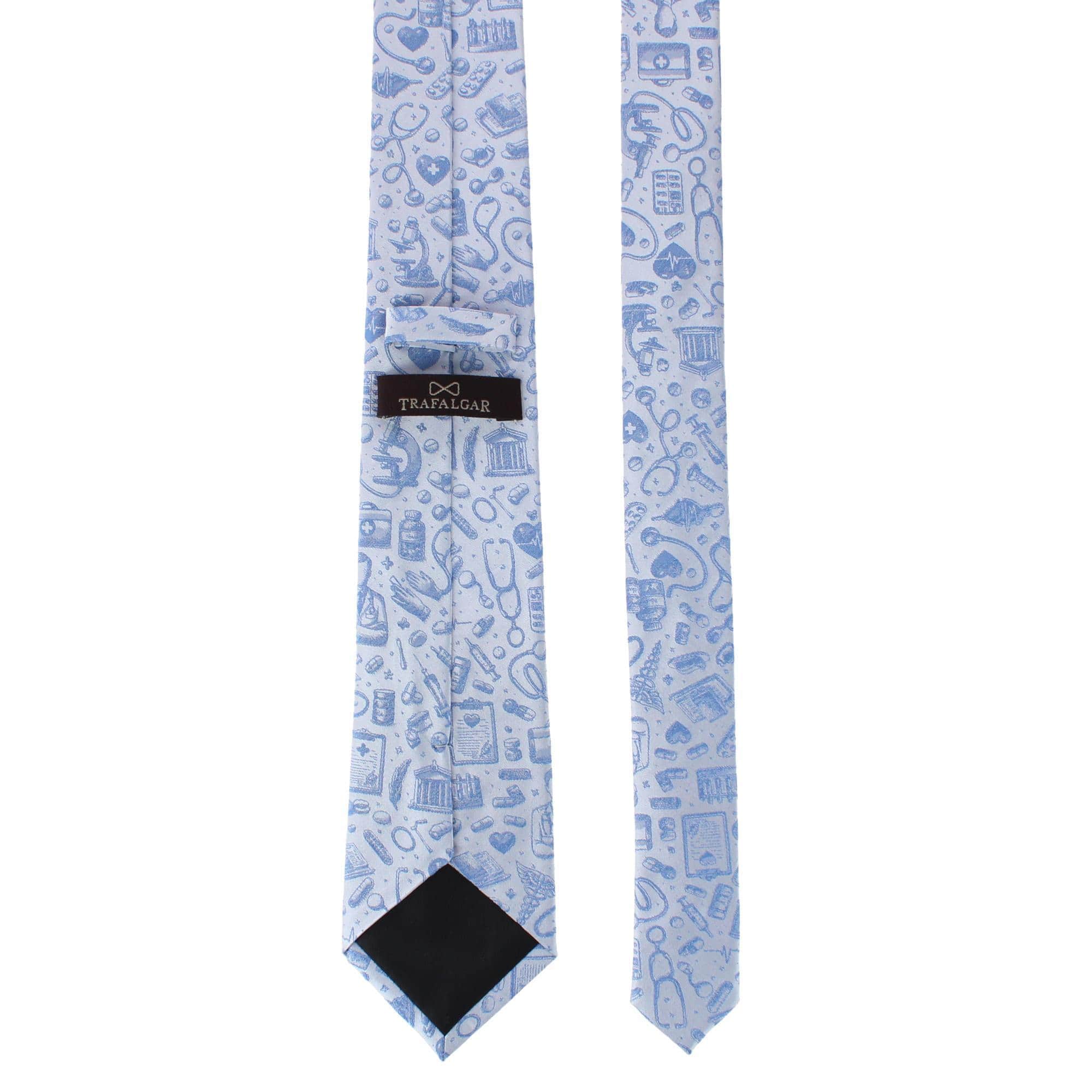 Medical Alert Silk Novelty Necktie - Light Blue