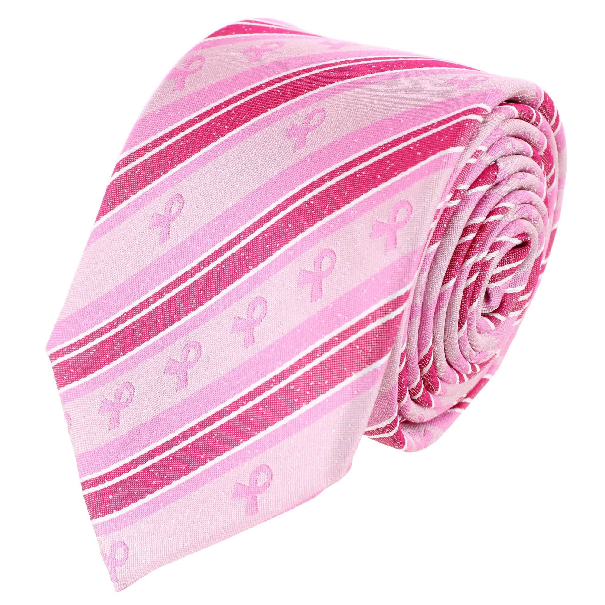 Breast Cancer Awareness Silk Necktie