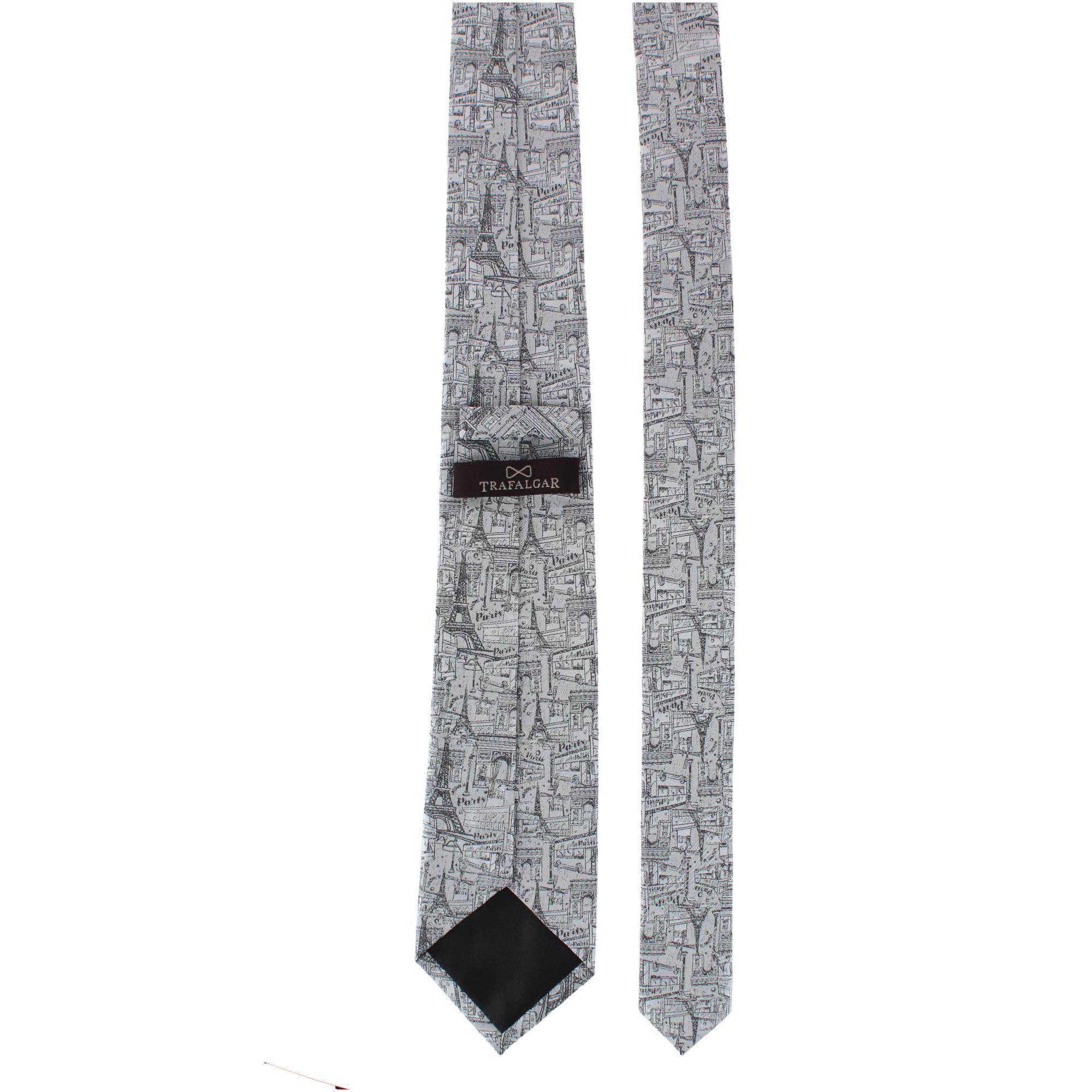 Parisian Nights Silk Novelty Necktie - Silver