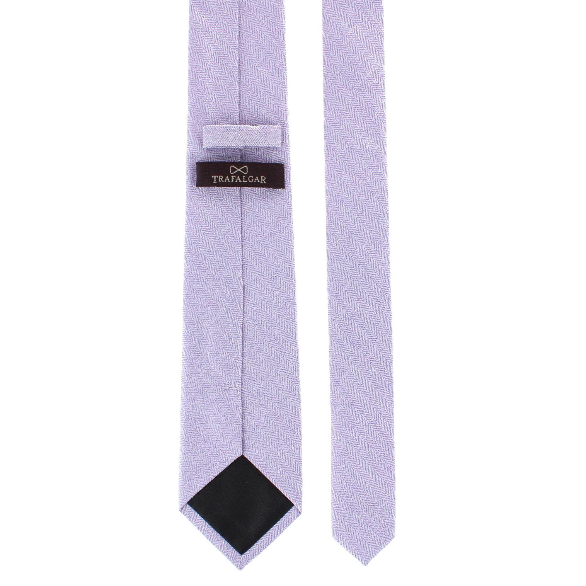 Classy Herringbone Wool Blend Business Necktie - Purple
