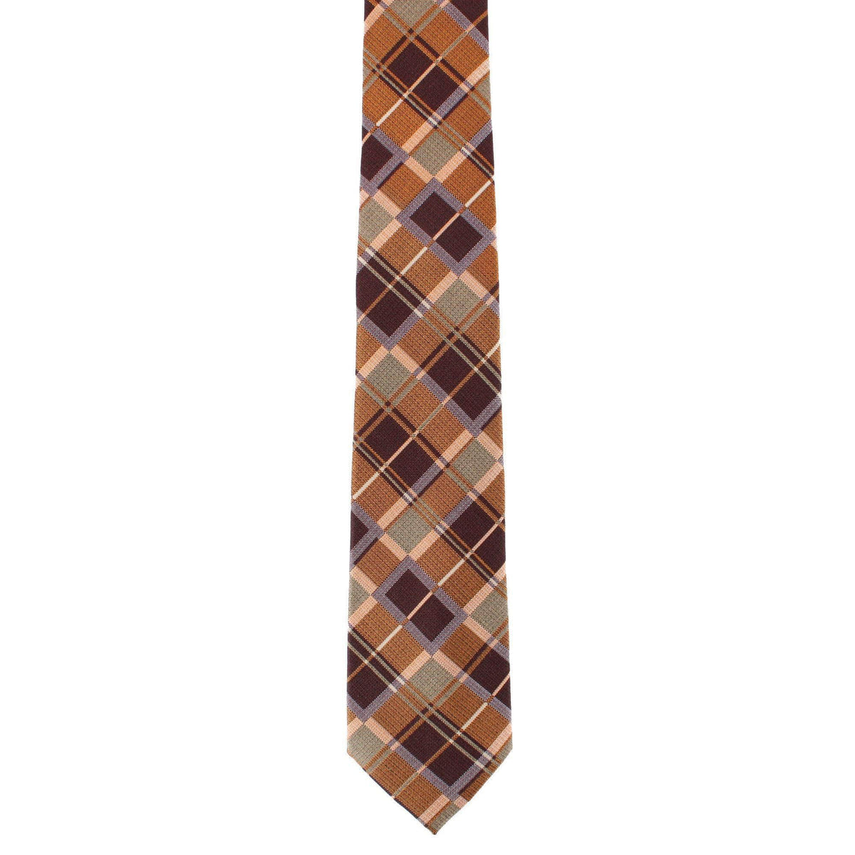 Golden Days Plaid Wool Blend Necktie - Multiple