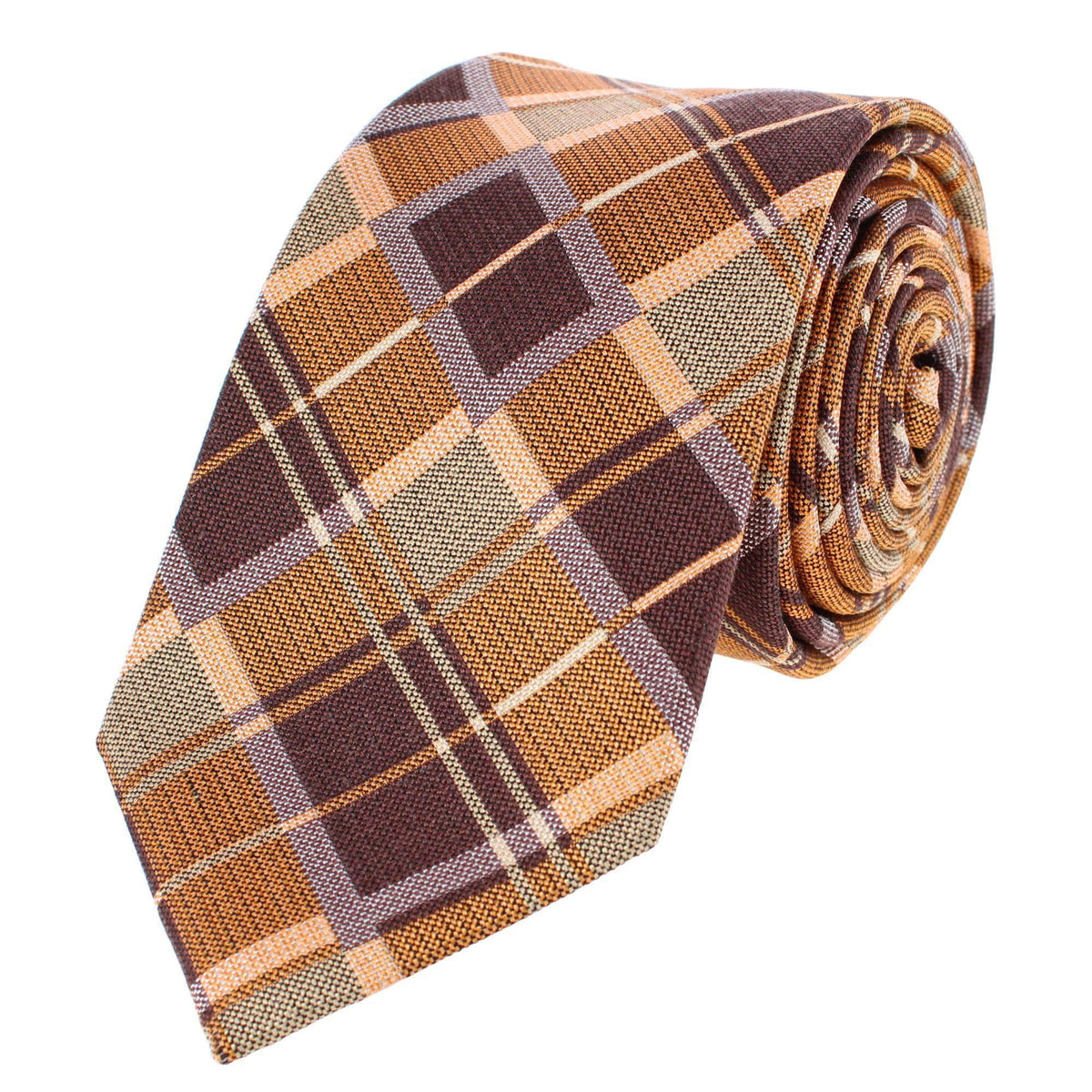 Golden Days Plaid Wool Blend Necktie