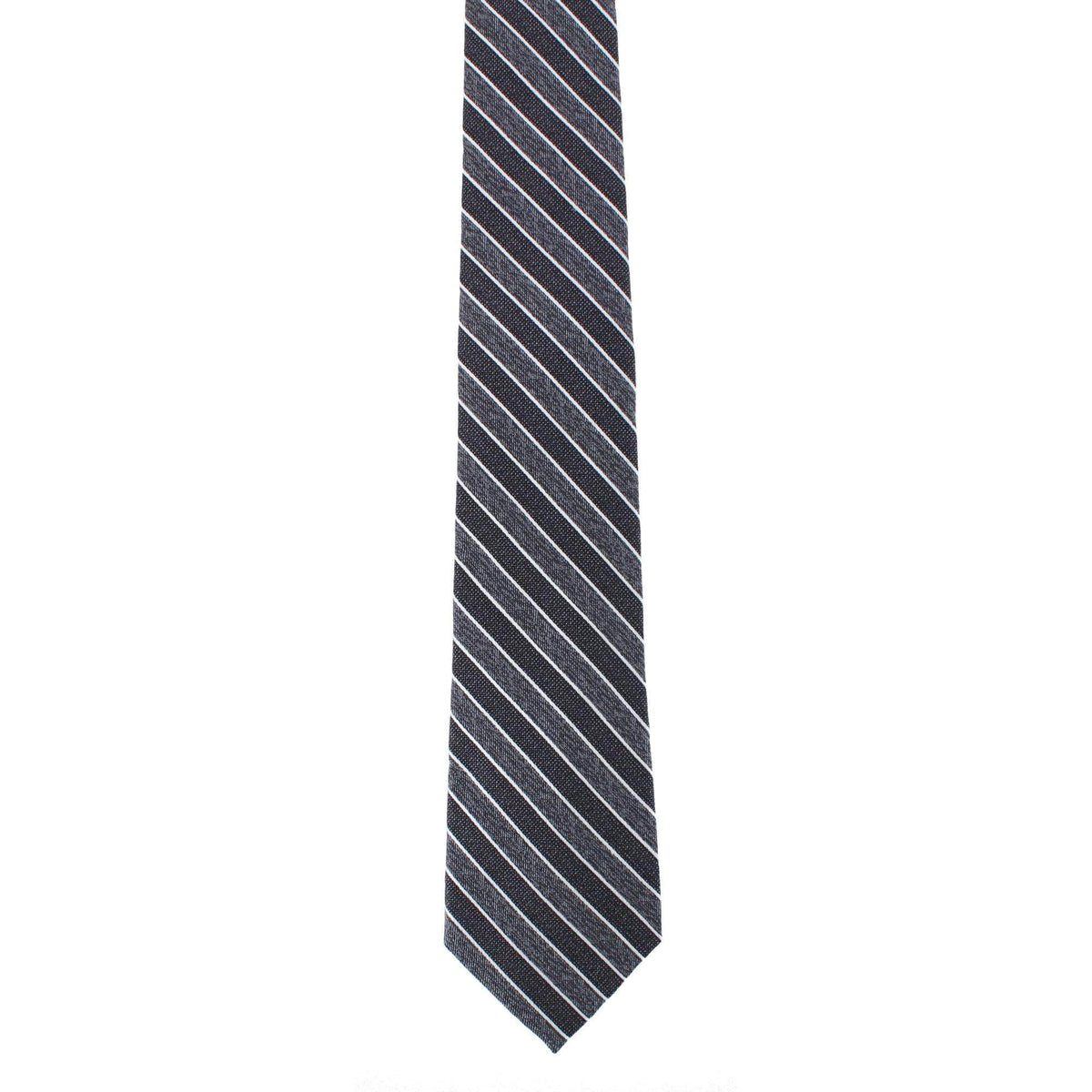 Dacari Diagonal Blocked Wool Blend Necktie - Black