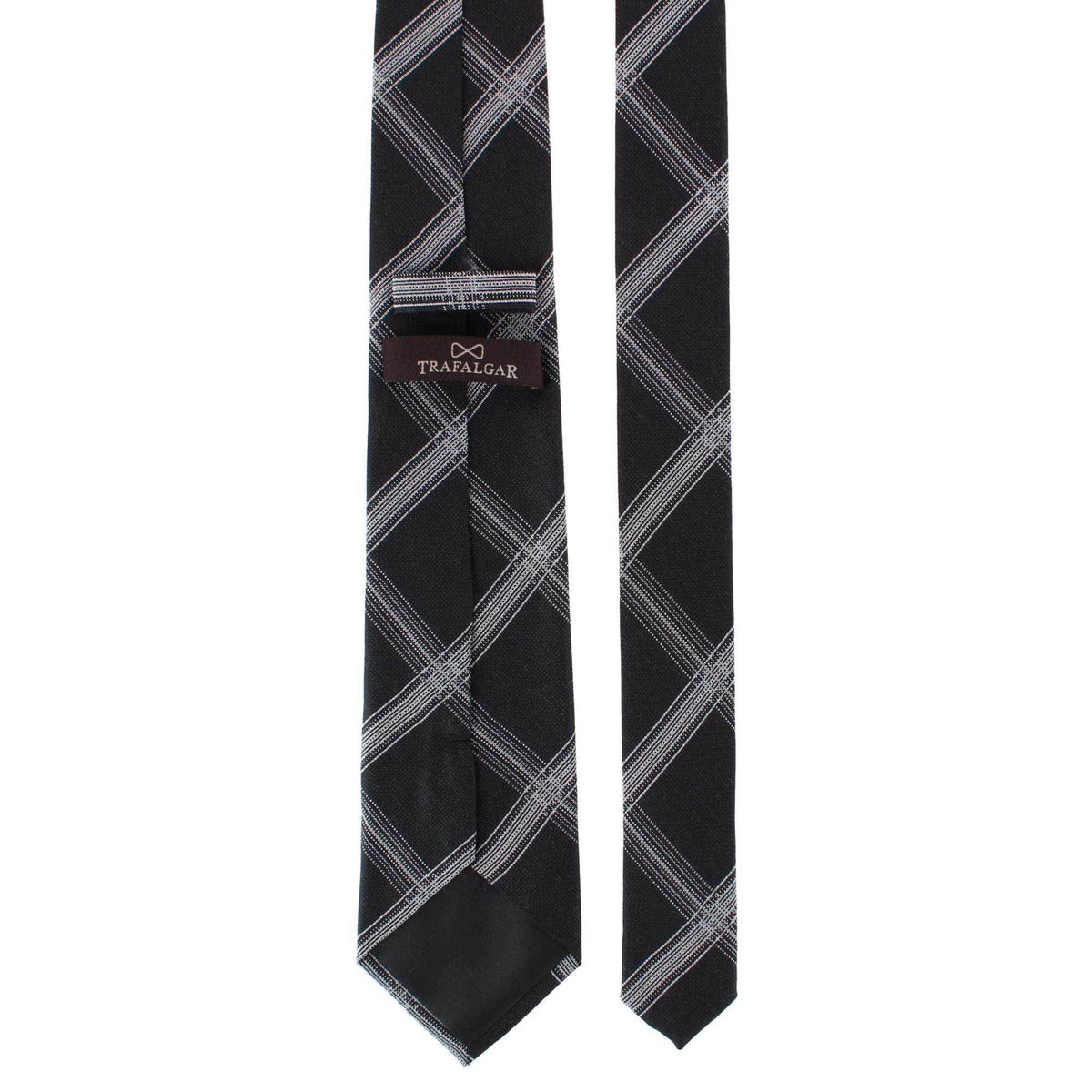 Boswell Business Patterned Wool Blend Necktie - Black