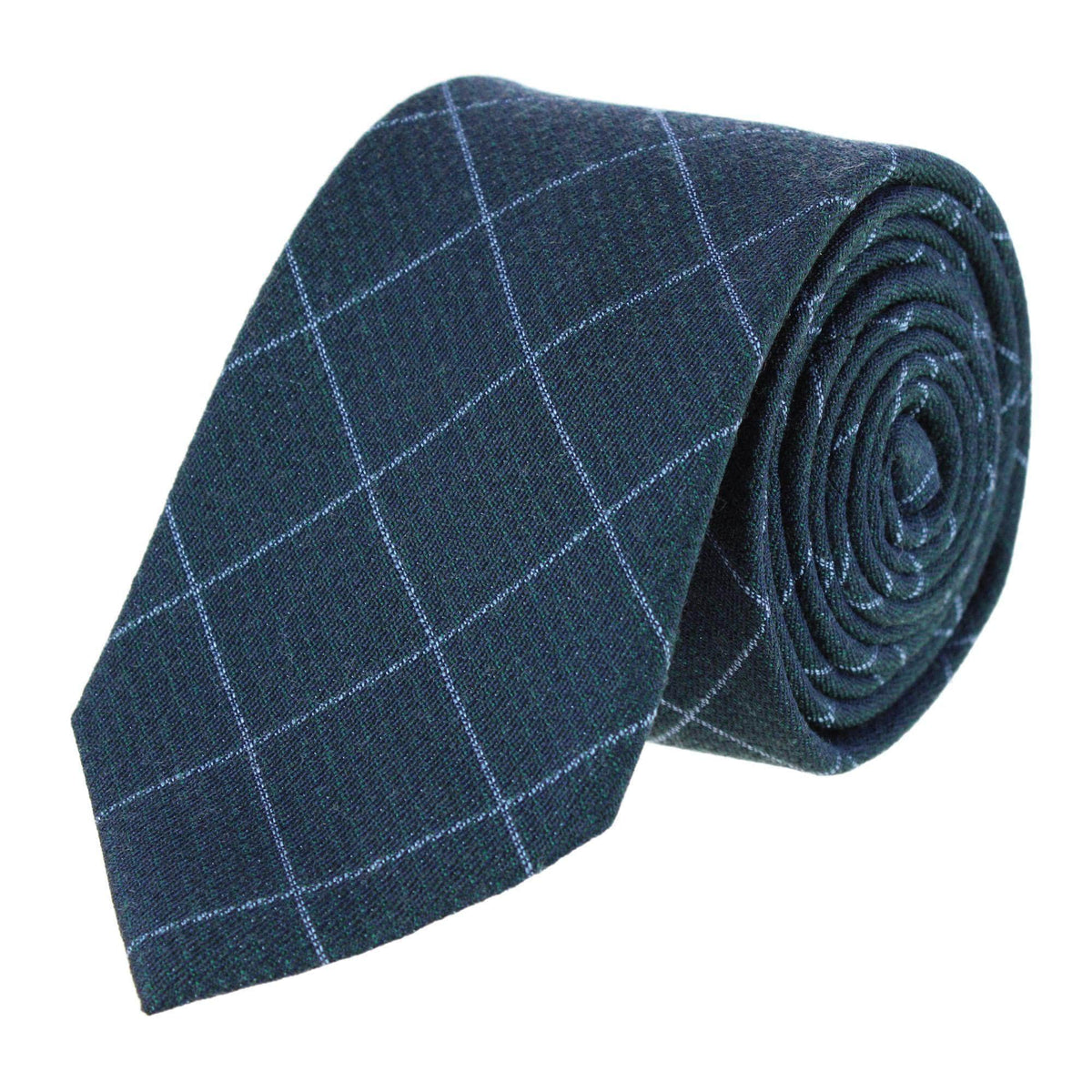 Zeke Diamond Patterned Business Wool Blend Necktie
