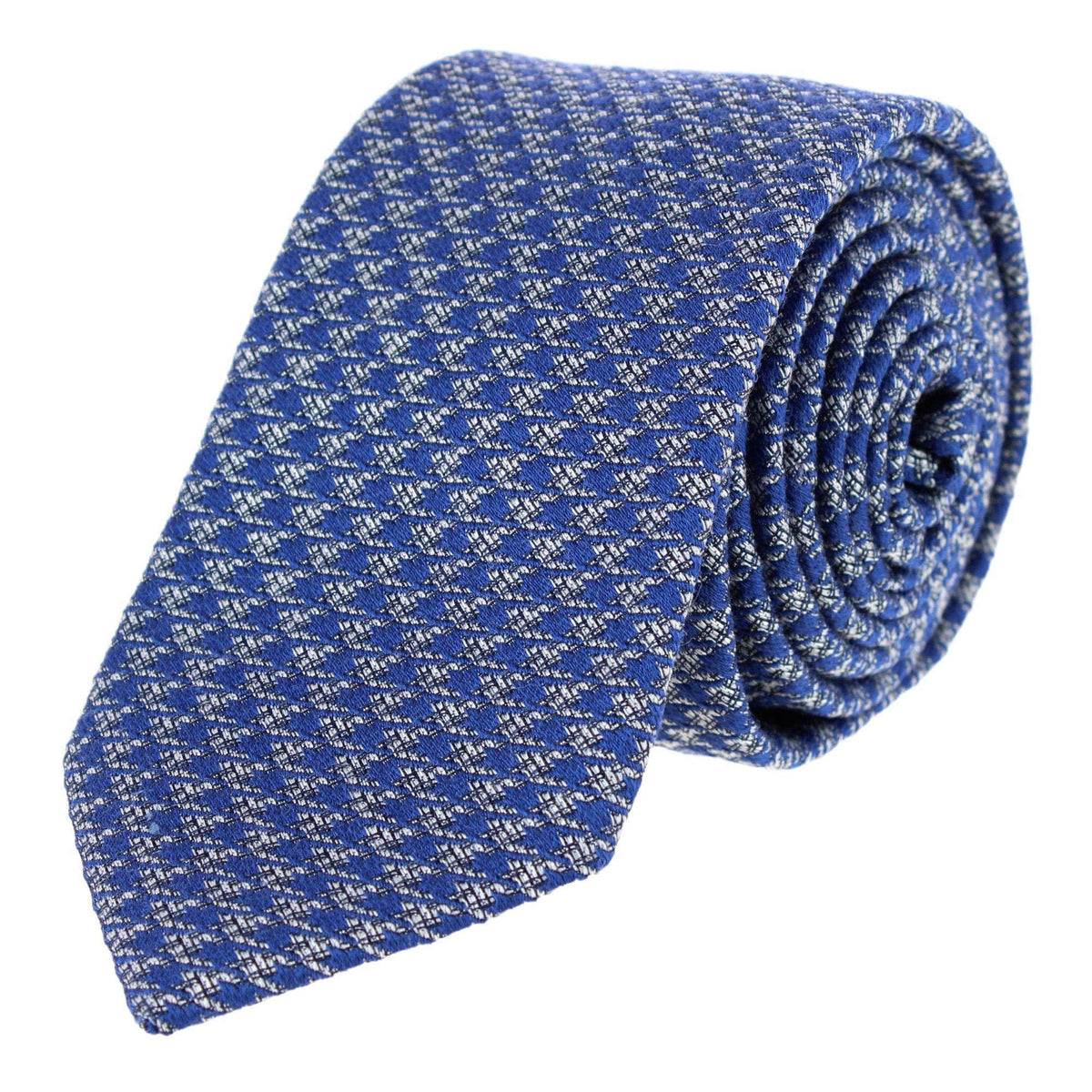 Nereus Diamond Neat Patterned Business Wool Blend Necktie