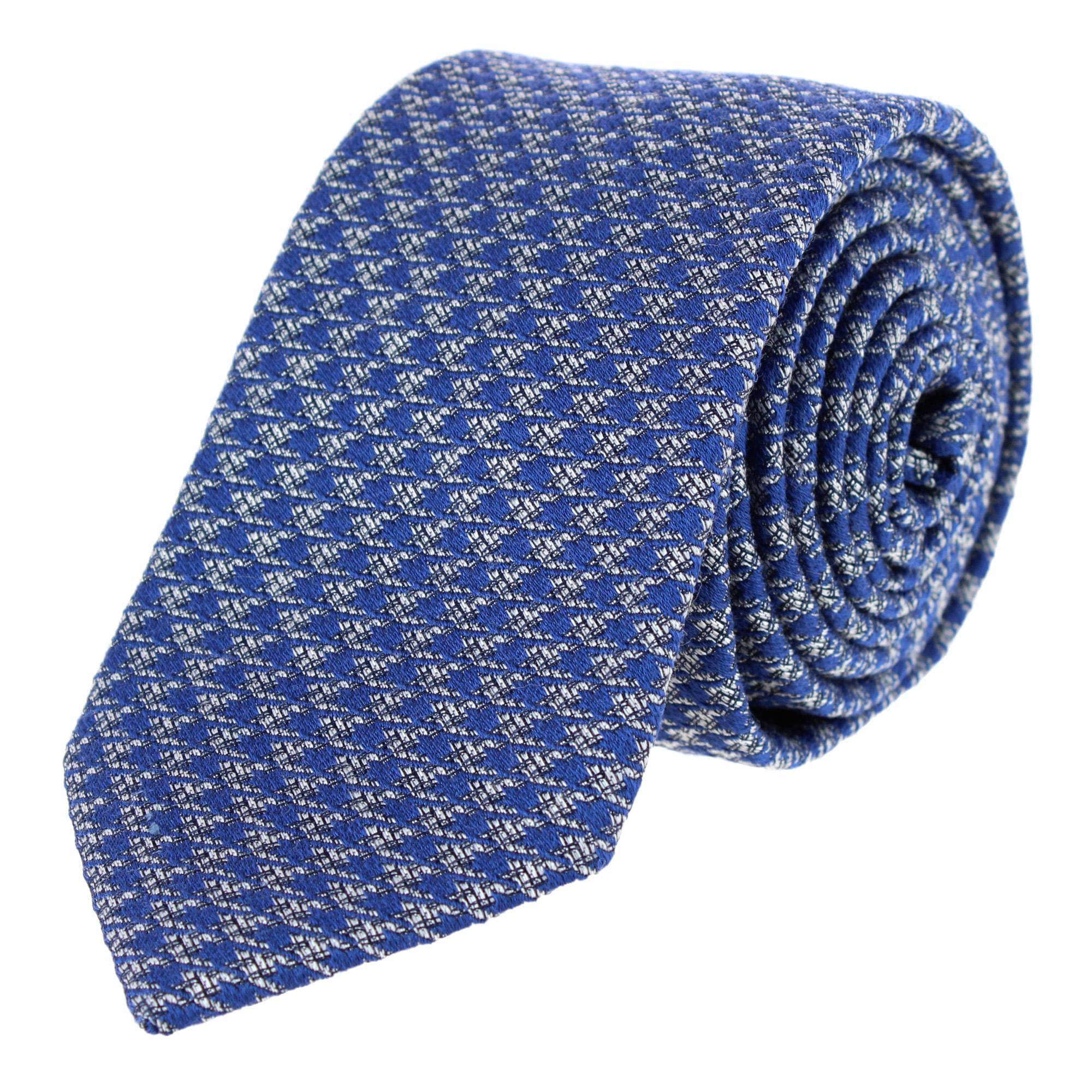 Nereus Diamond Neat Patterned Business Wool Blend Necktie