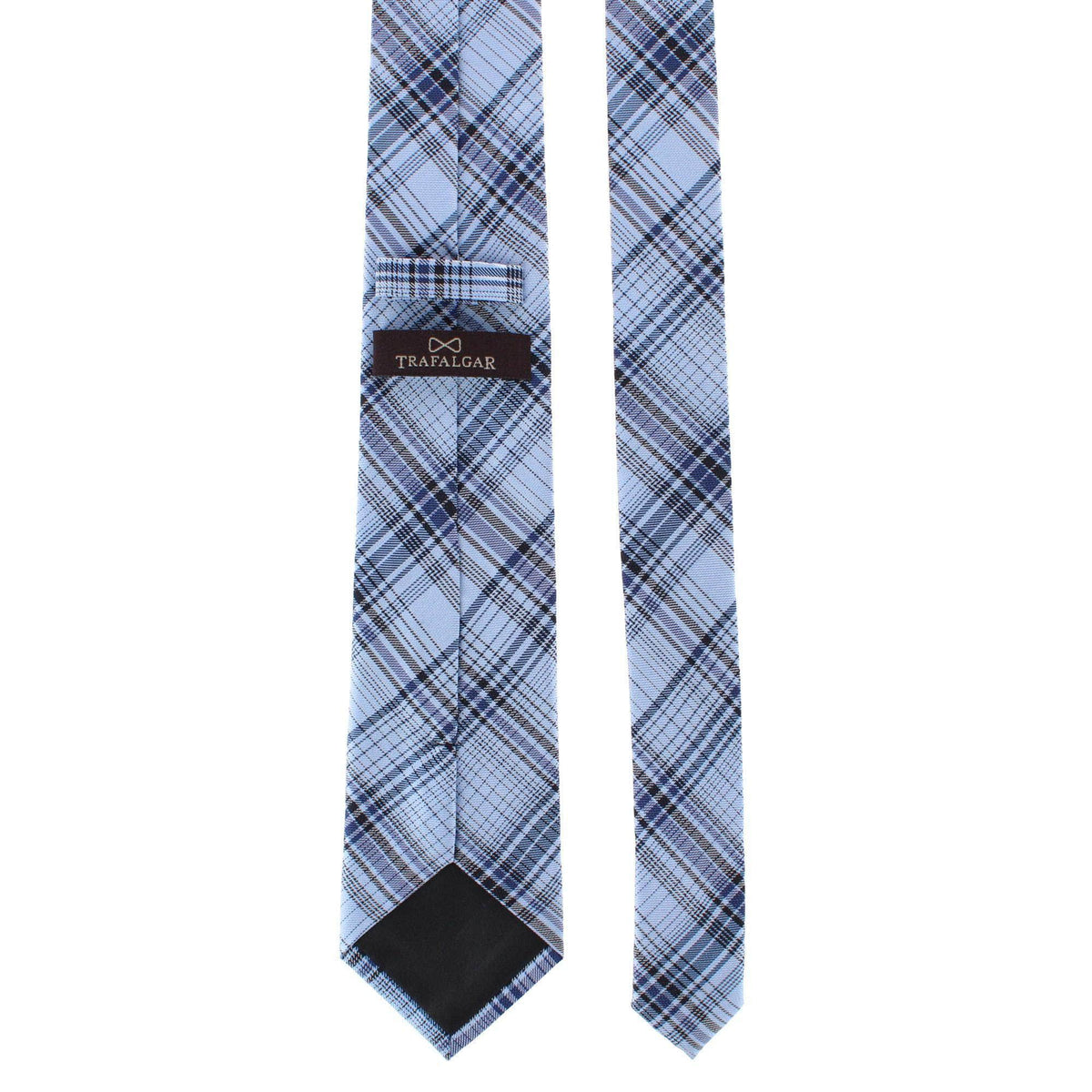 Leander Multi Striped Business Wool Blend Necktie - Light Blue