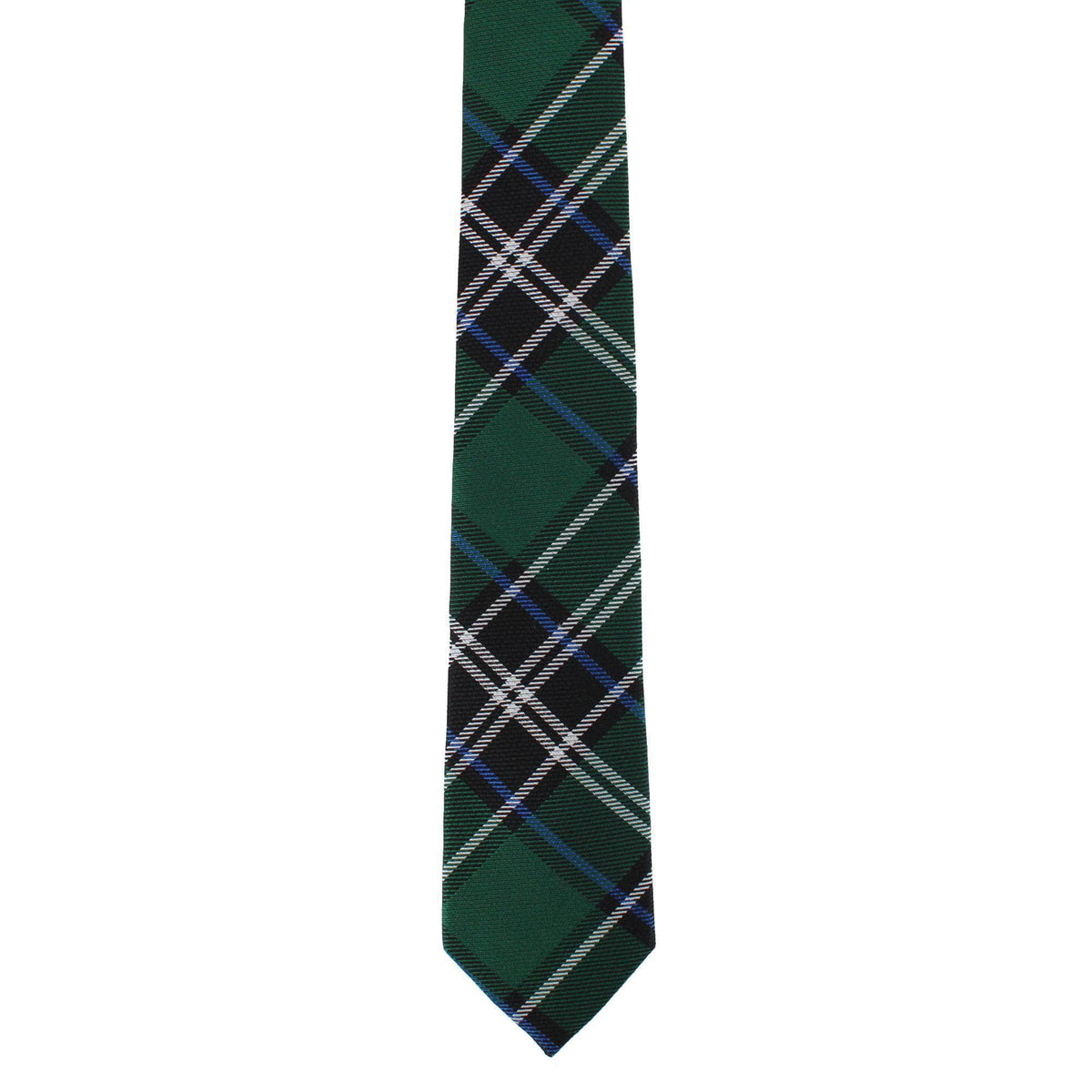 Jarlath Tartan Plaid Wool Blend Necktie - Green