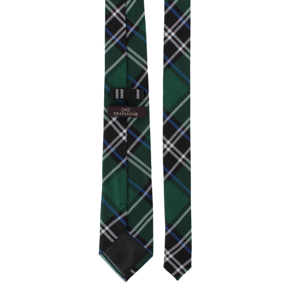 Jarlath Tartan Plaid Wool Blend Necktie - Green