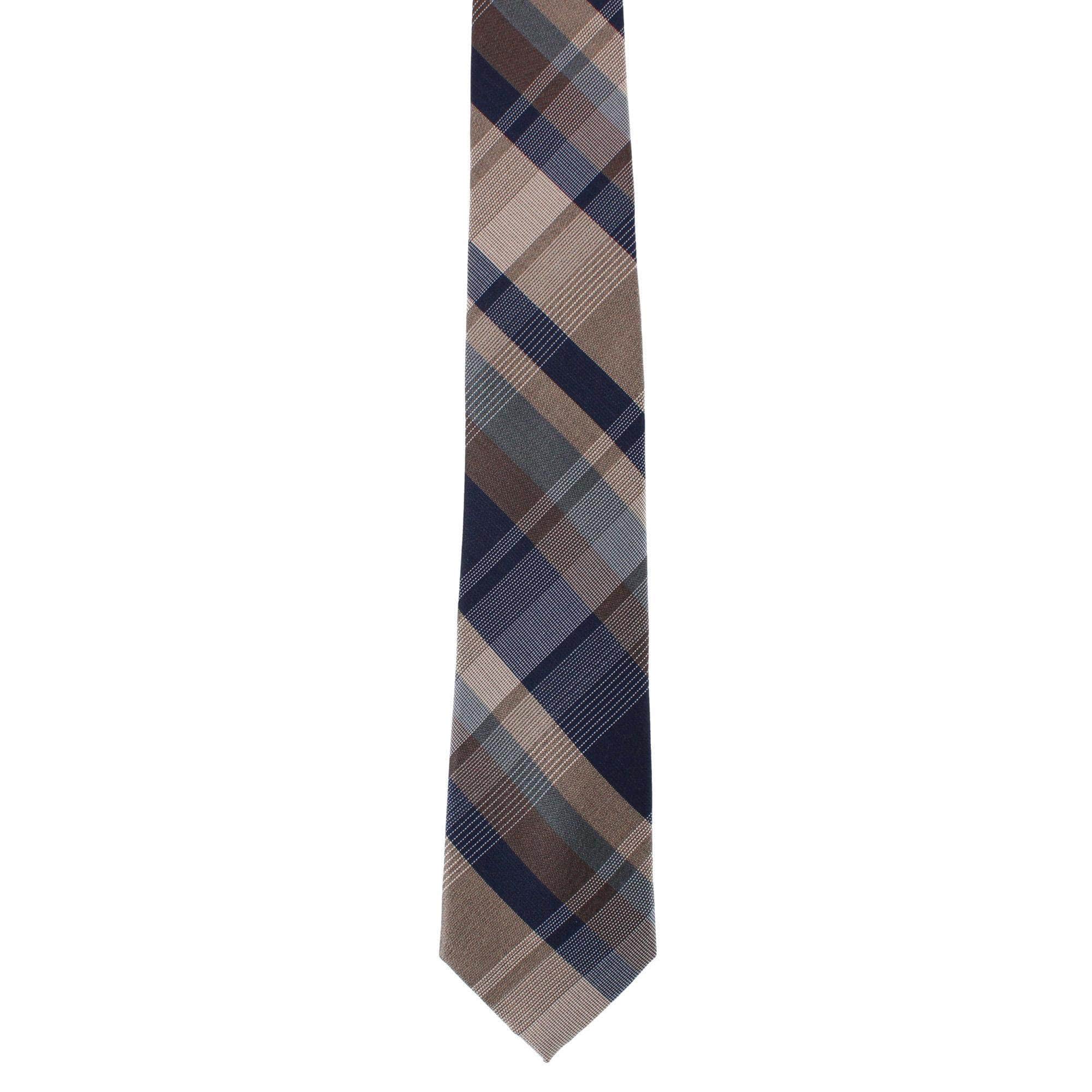 Rolando Stately Plaid Wool Blend Business Necktie - Multiple