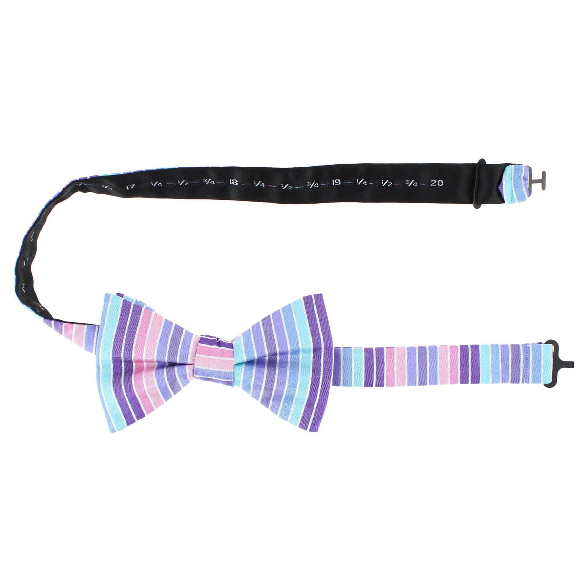 Isly Pastel Multi Striped Silk Bow Tie - Multiple