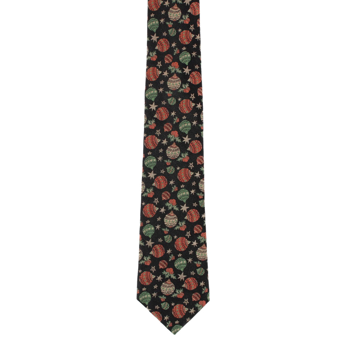 Melchior Christmas Ornament Novelty Holiday Necktie - Black