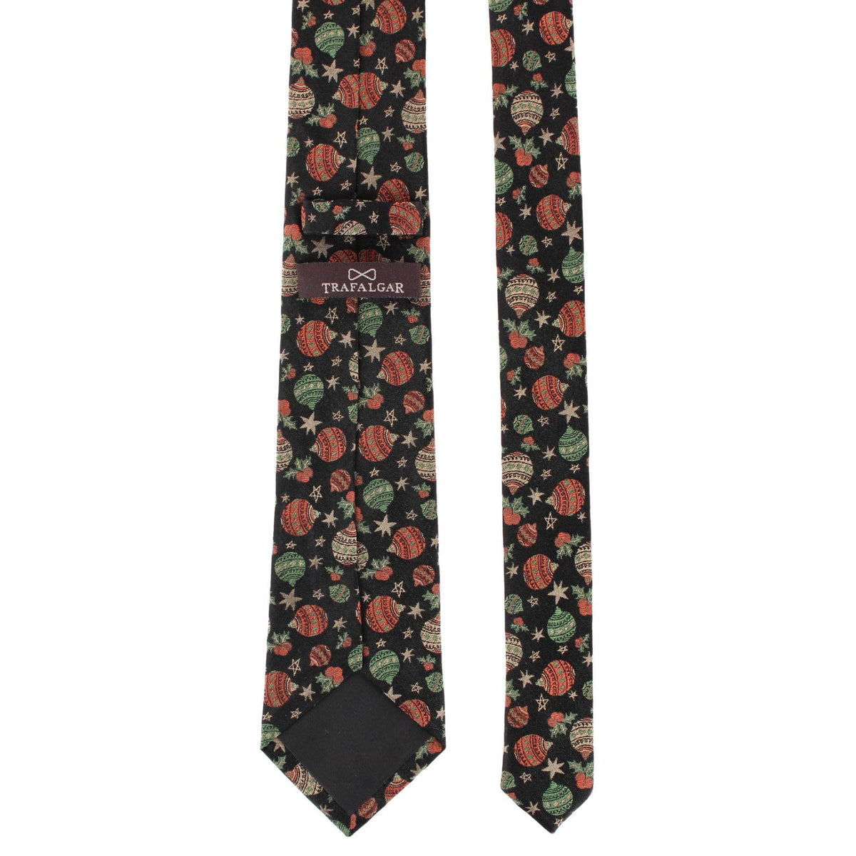 Melchior Christmas Ornament Novelty Holiday Necktie - Black