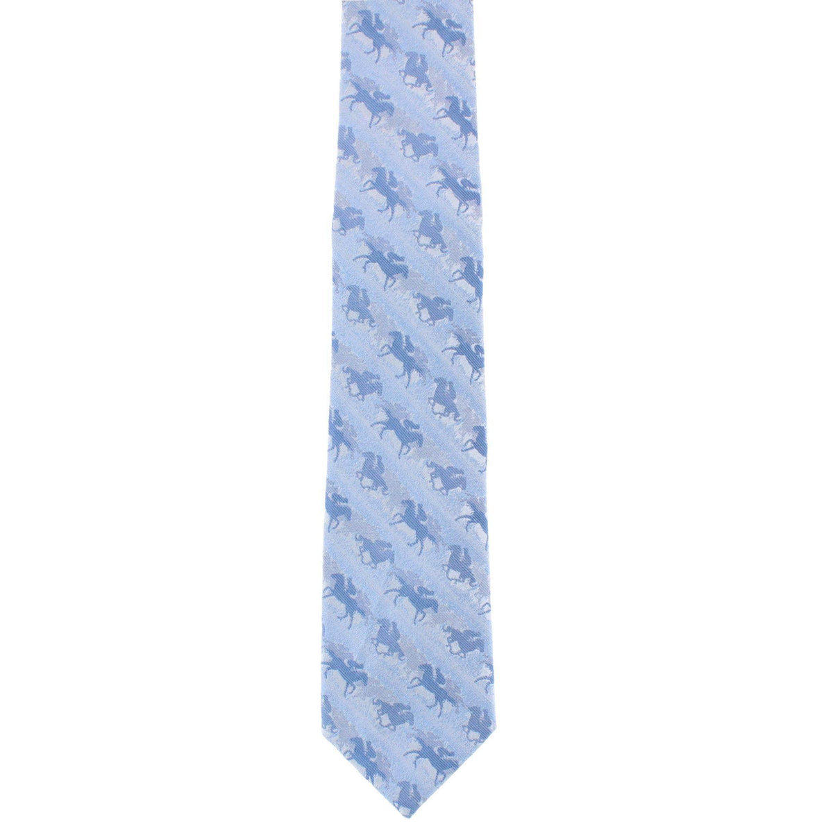 Dettori Jockey Racing Novelty Silk Necktie - Light Blue