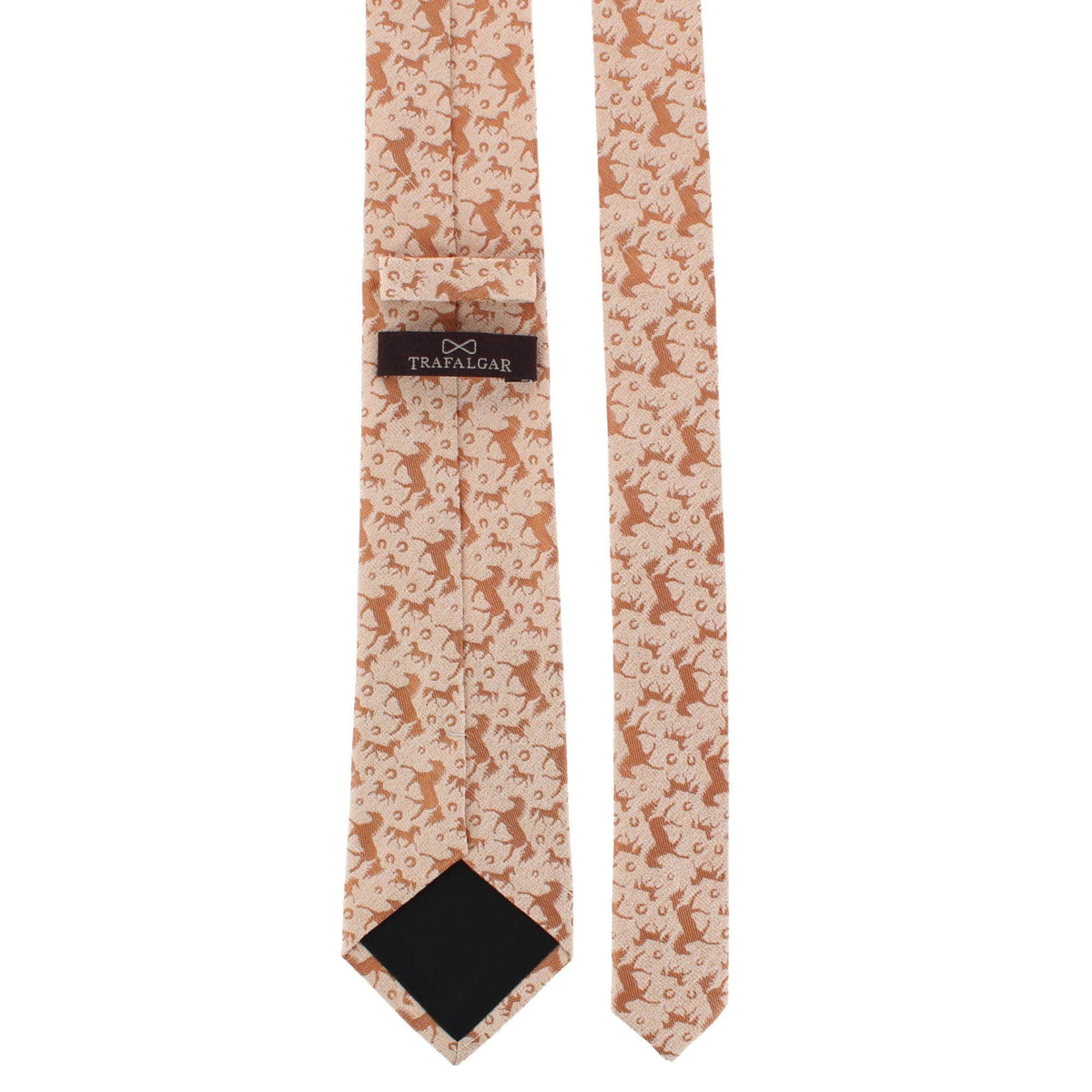 Elio Equestrian Show Horse Novelty Silk Necktie - Brass