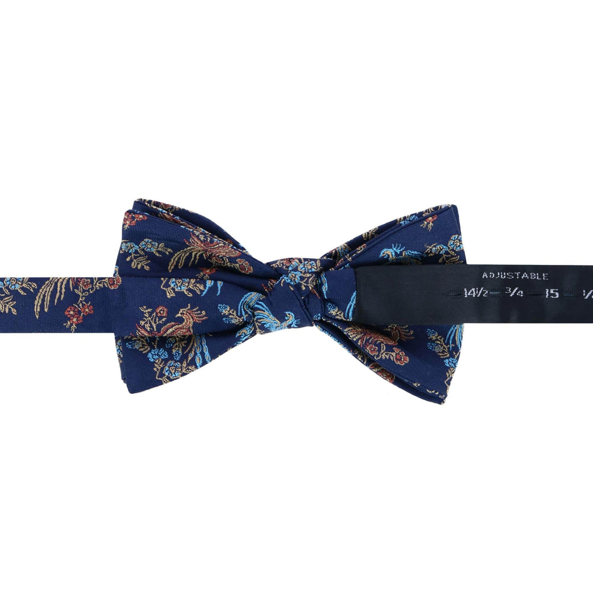 Birds of Prosperity Silk Bow Tie - Navy