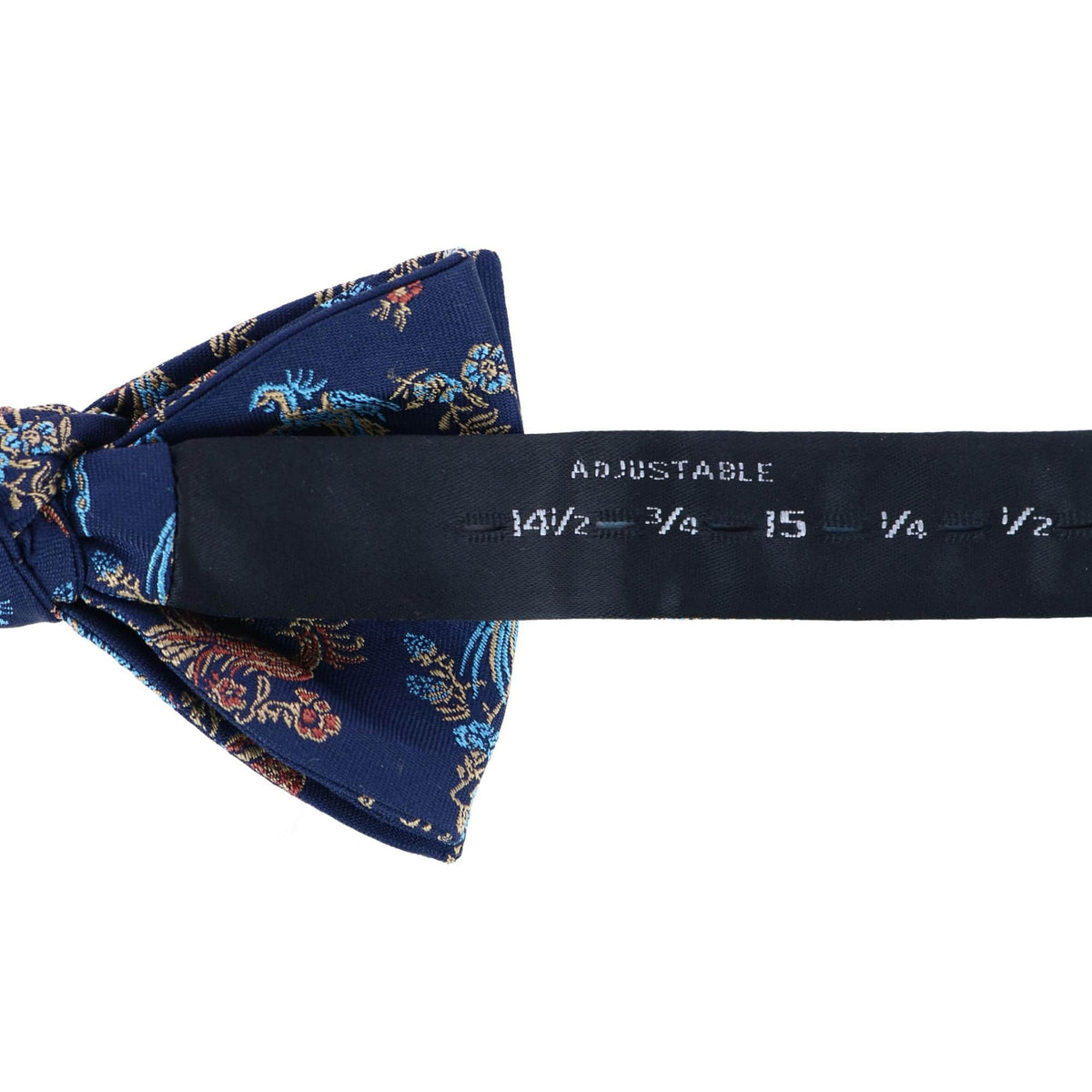 Birds of Prosperity Silk Bow Tie - Navy