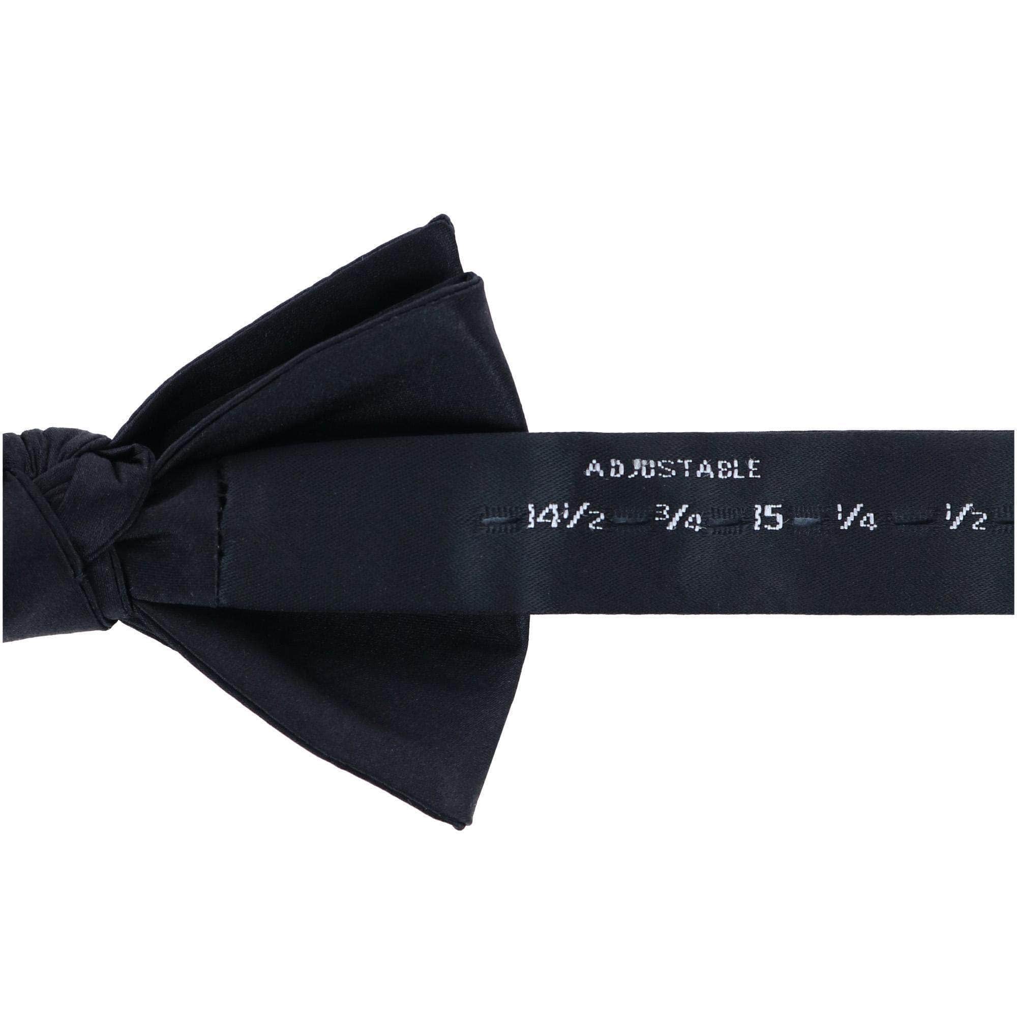 Sutton Solid Color Silk Bow Tie - Black
