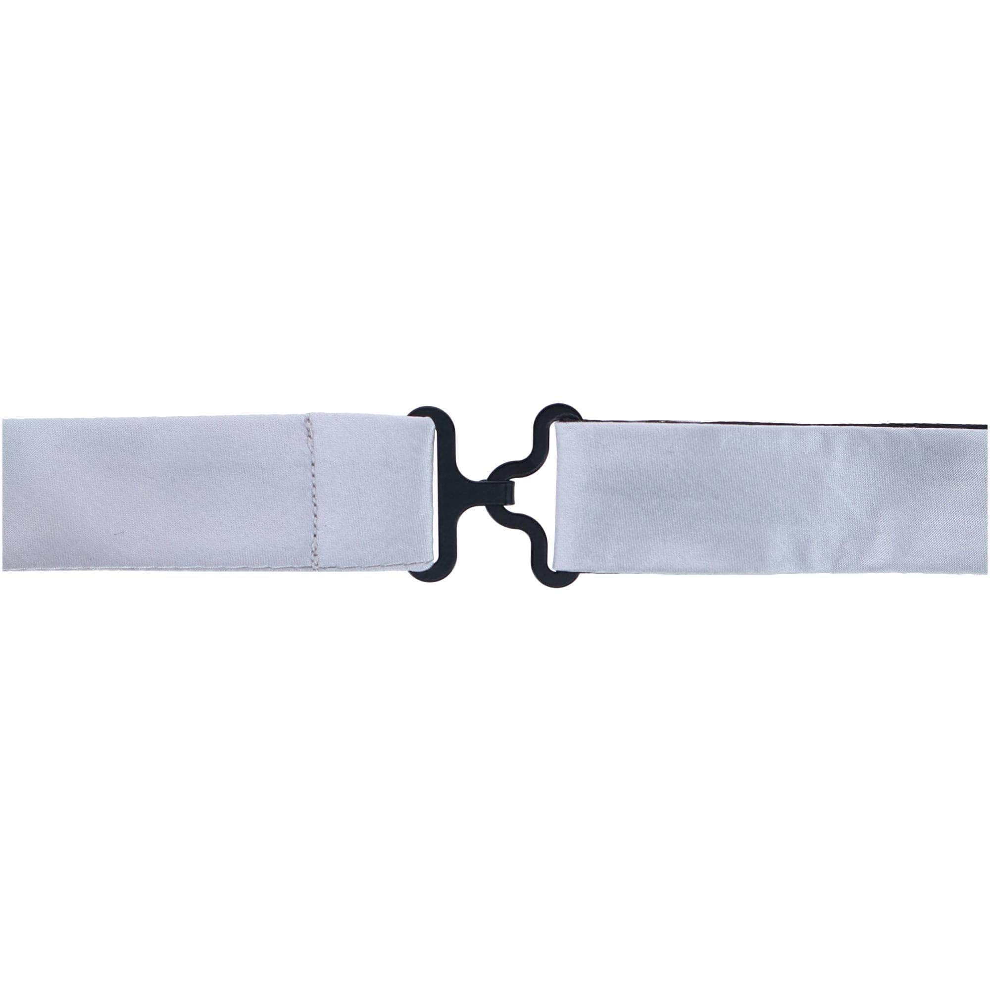 Sutton Solid Color Silk Bow Tie - Silver