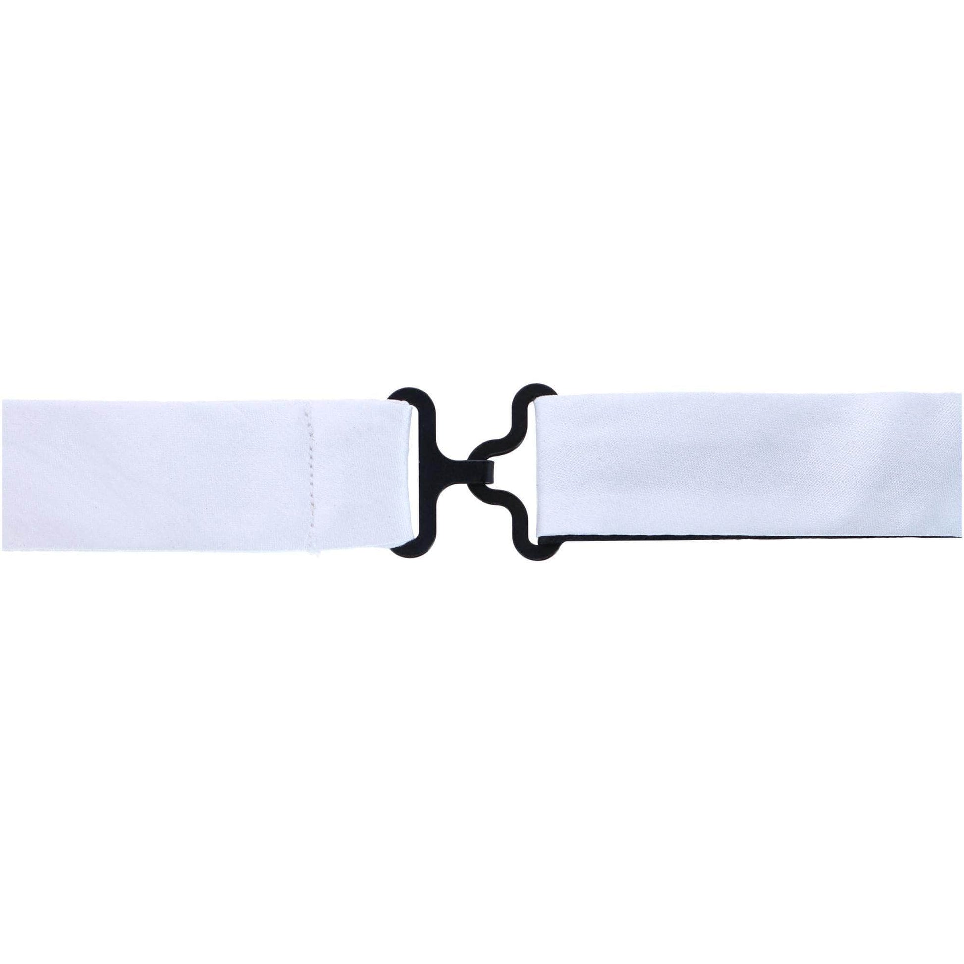 Sutton Solid Color Silk Bow Tie - White