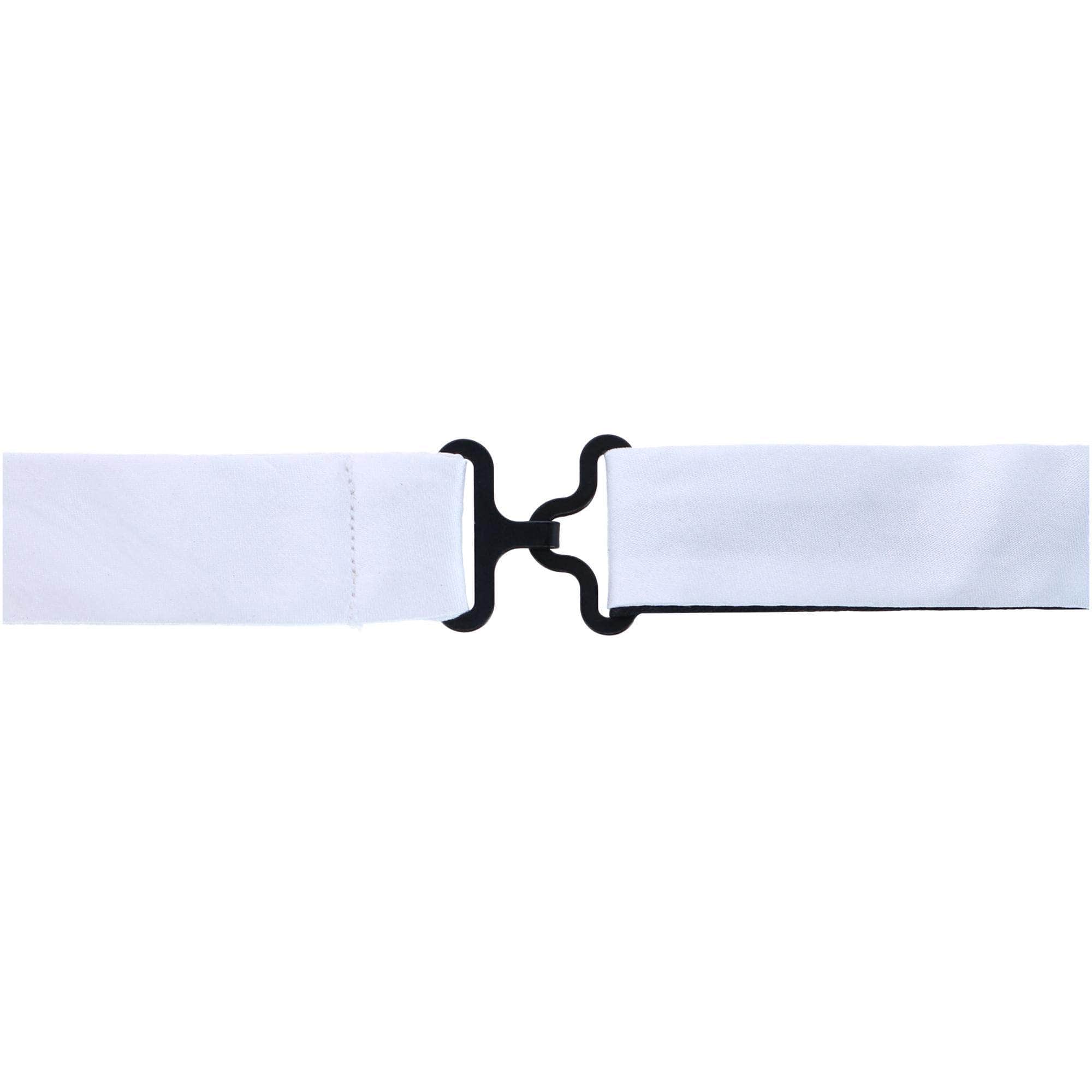 Sutton Solid Color Silk Bow Tie - White