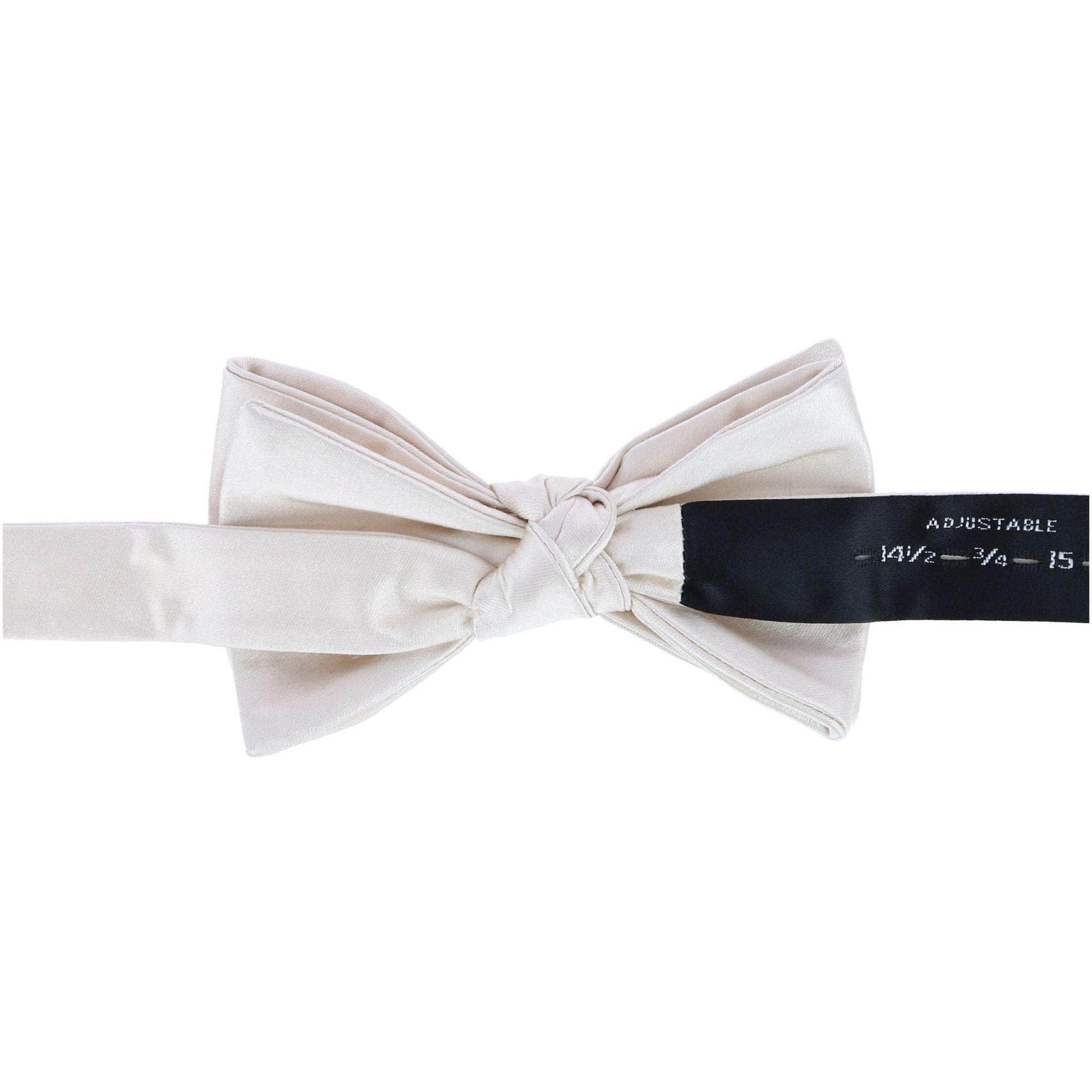Sutton Solid Color Silk Bow Tie - Ivory