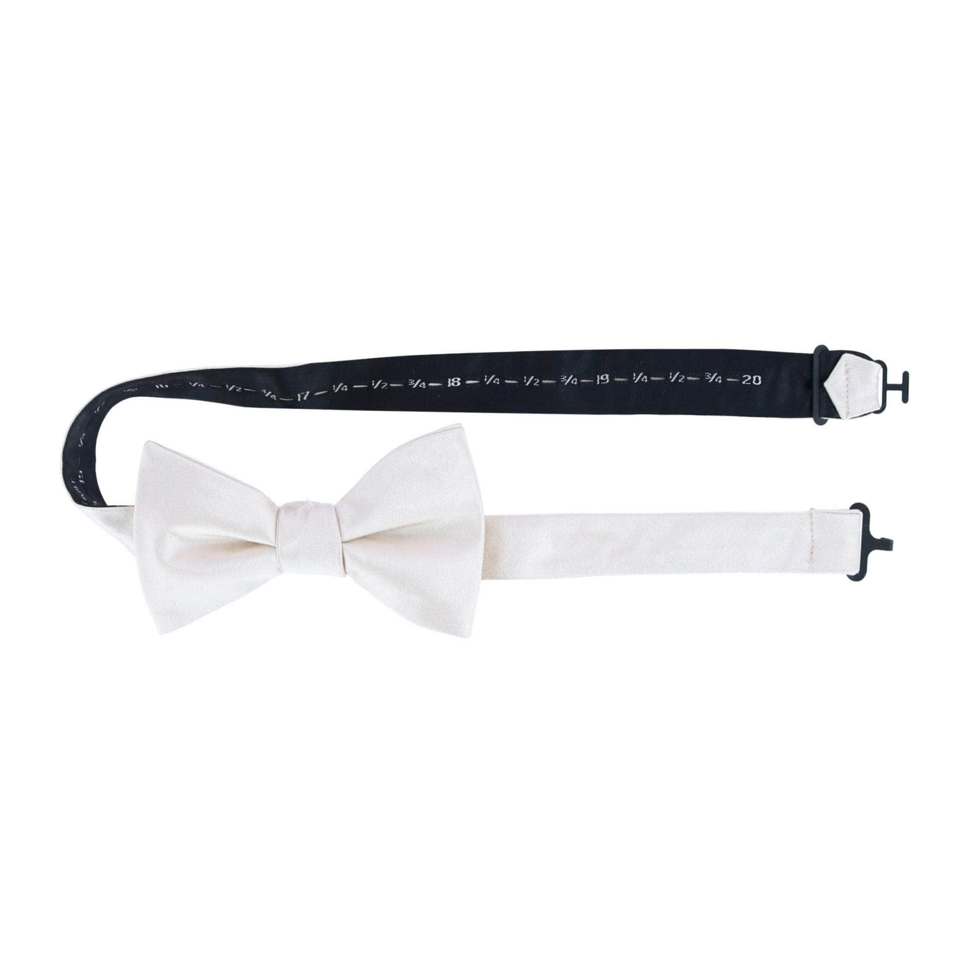 Sutton Solid Color Silk Bow Tie - Ivory
