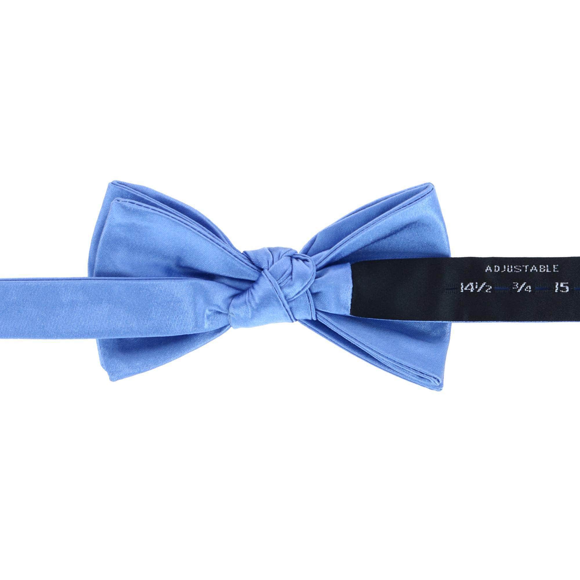 Sutton Solid Color Silk Bow Tie - Light Blue