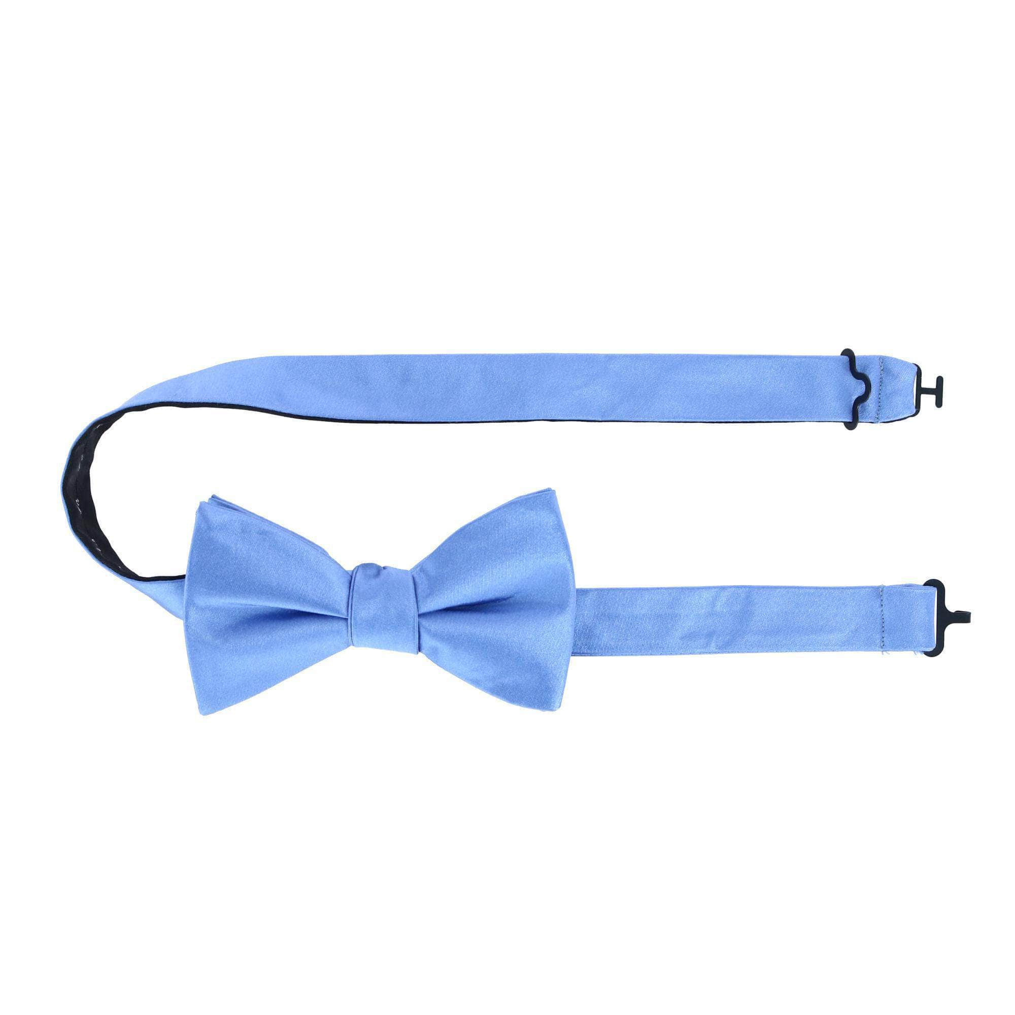 Sutton Solid Color Silk Bow Tie - Light Blue