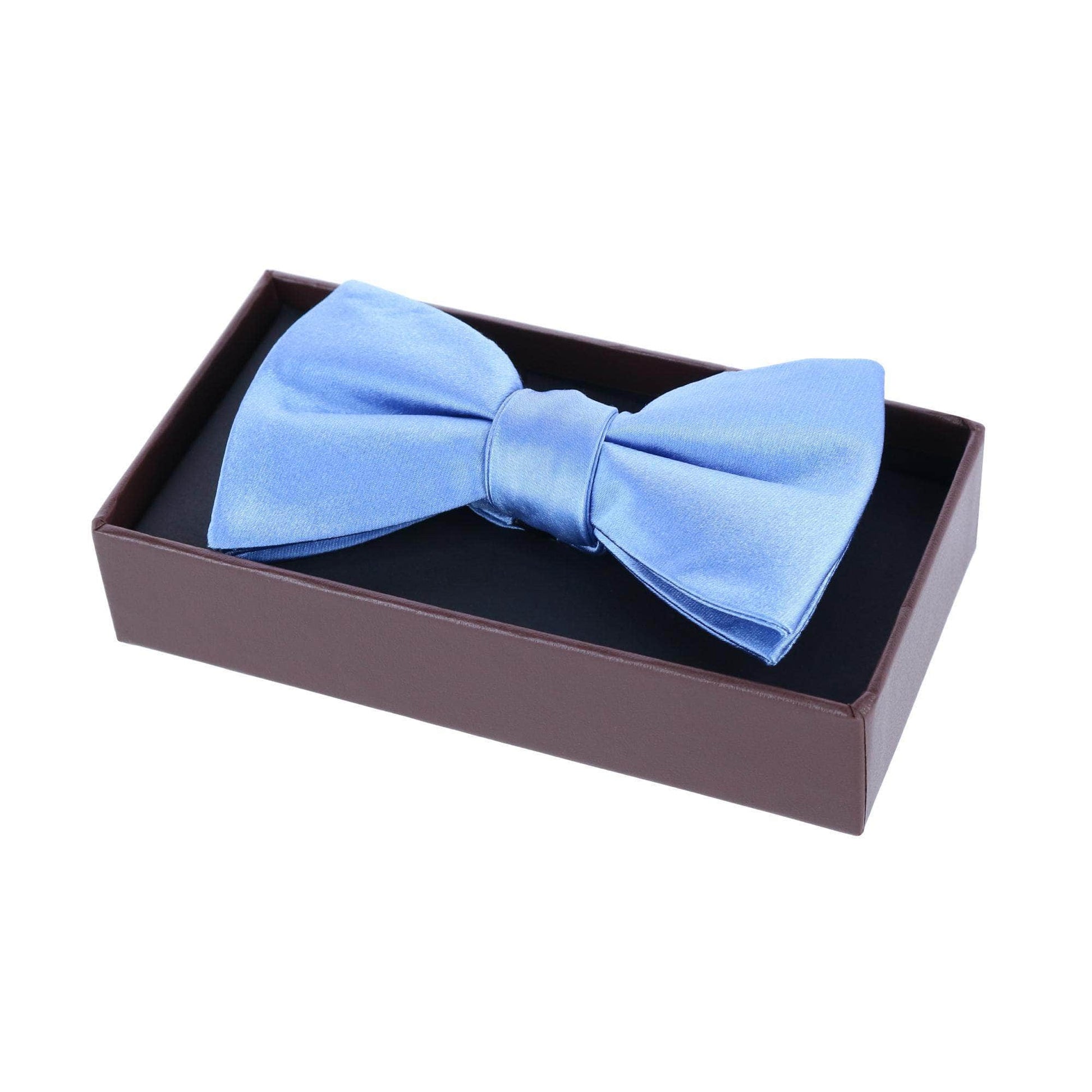 Sutton Solid Color Silk Bow Tie - Light Blue